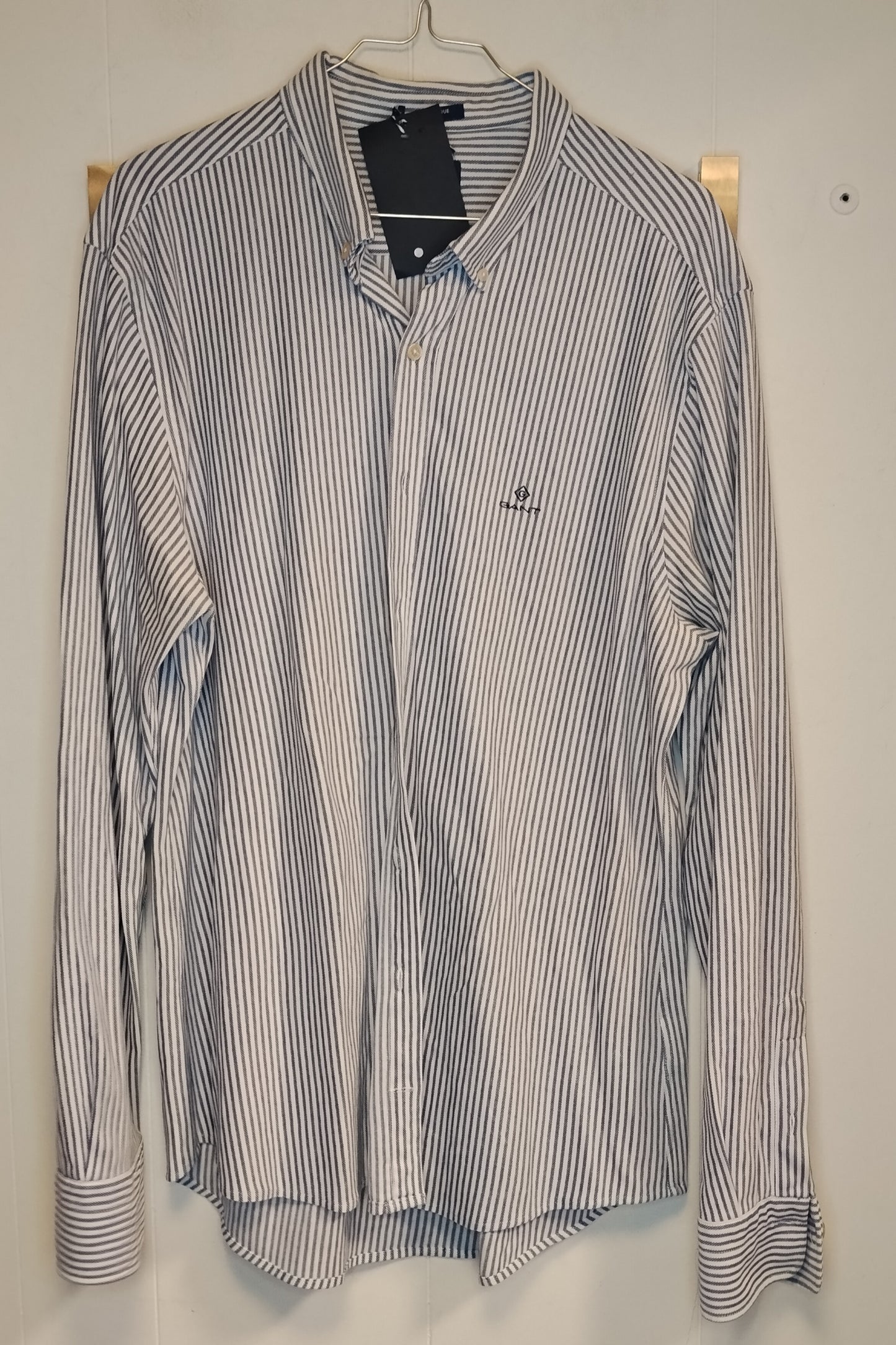 Camicia Uomo Gant Righe Bianco Blu Taglia XL