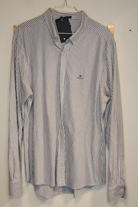 Camicia Uomo Gant Righe Bianco Blu Taglia XL