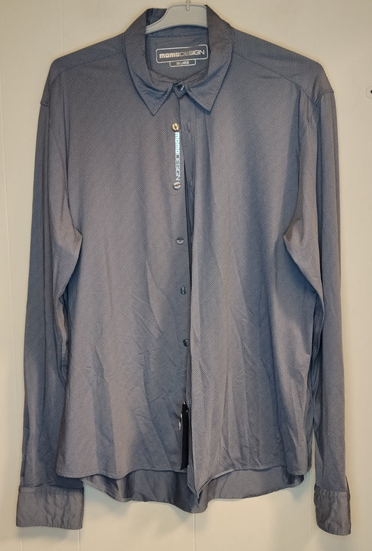 Camicia Uomo Momo Design Grigio Microfantasia Taglia XXL