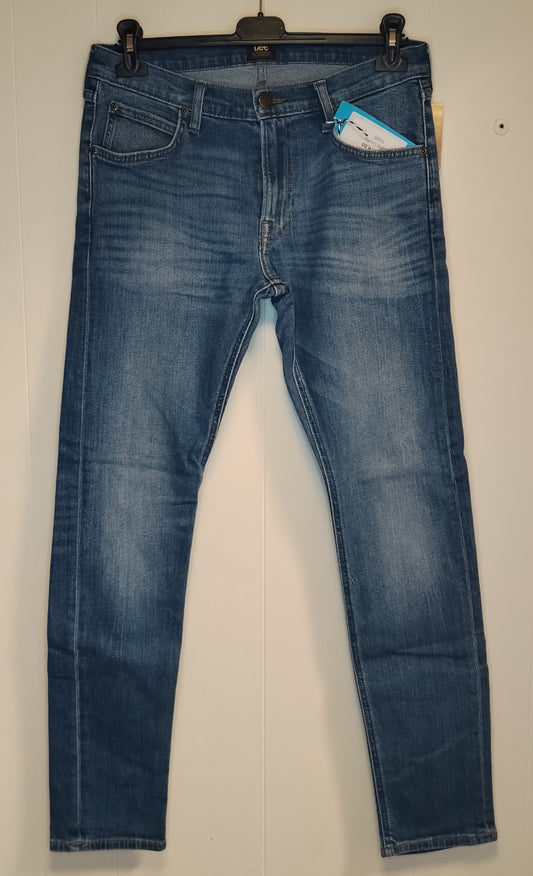 Jeans Lee Uomo Denim Chiaro Slim Fit Taglia 46
