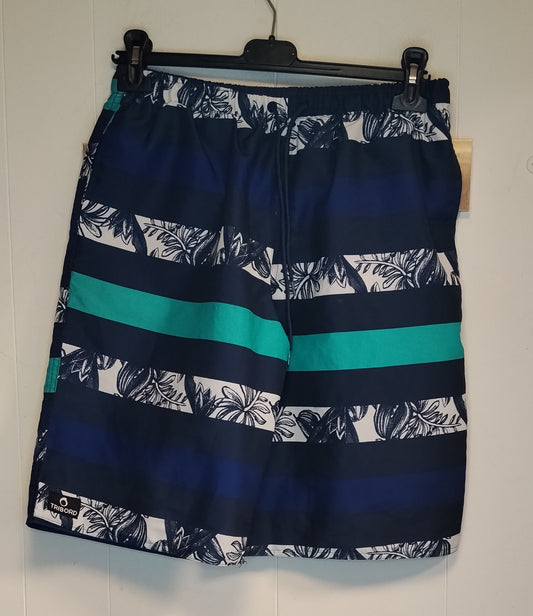 Costume Uomo Fantasia Tropicale Blu Verde Taglia S