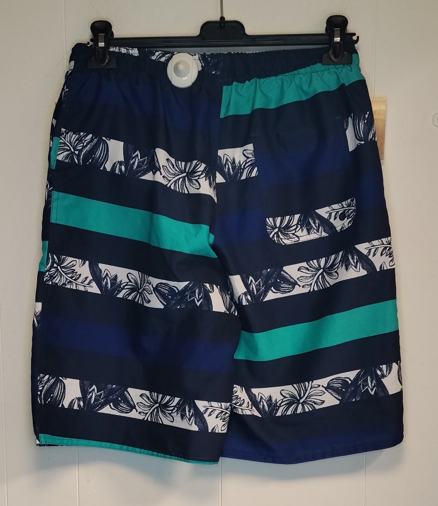 Costume Uomo Fantasia Tropicale Blu Verde Taglia S