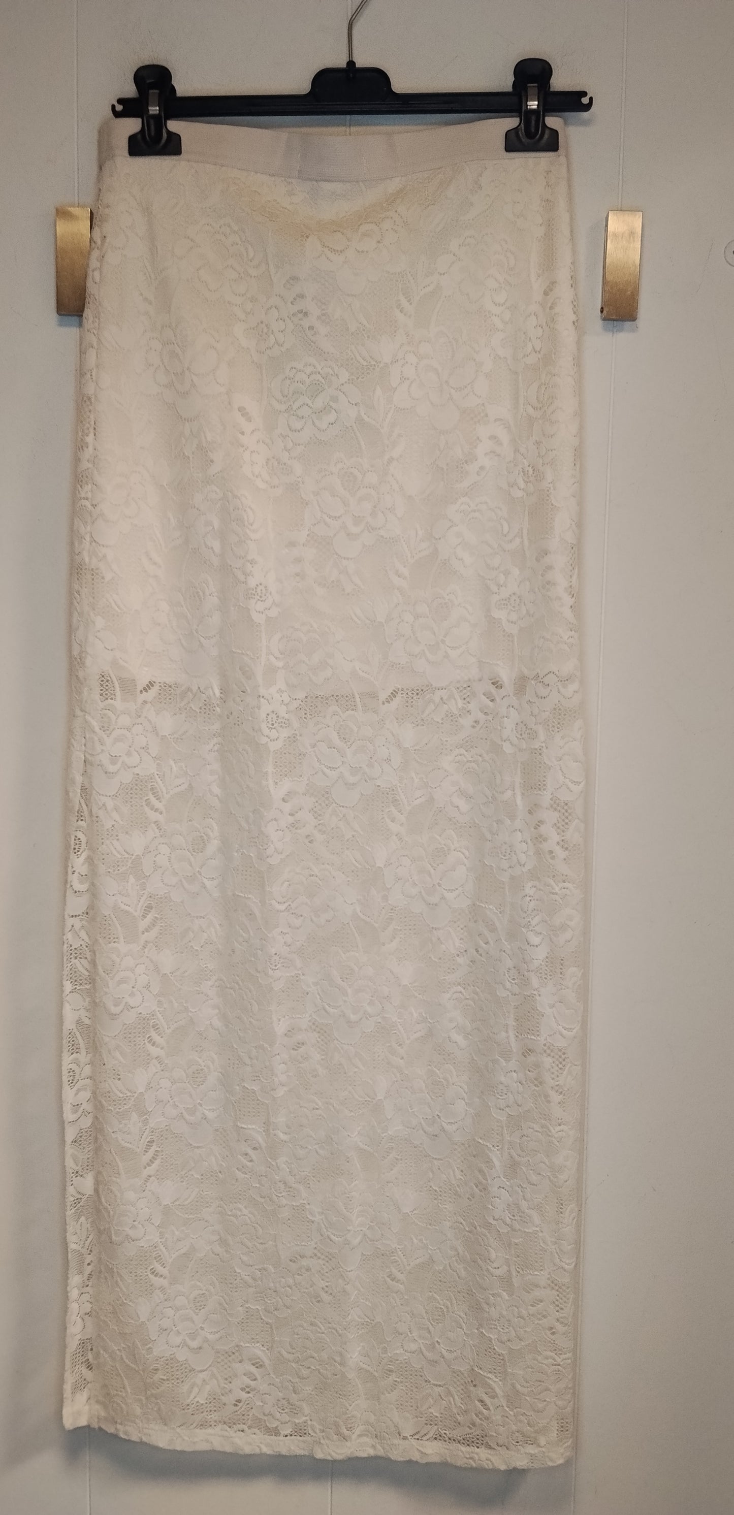 Gonna Lunga Donna in Pizzo Tally Weijl Bianca Taglia 40 Nuova con Cartellino
