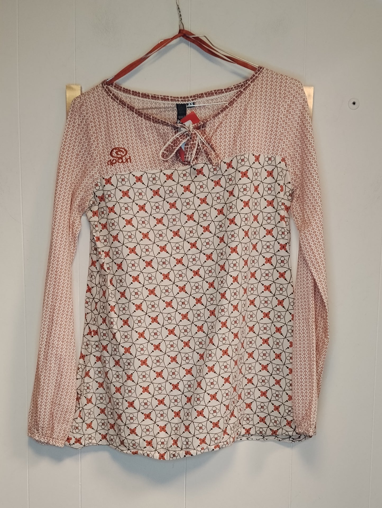 Maglia Donna Rip Curl Fantasia Geometrica Taglia XS Manica Lunga Casual