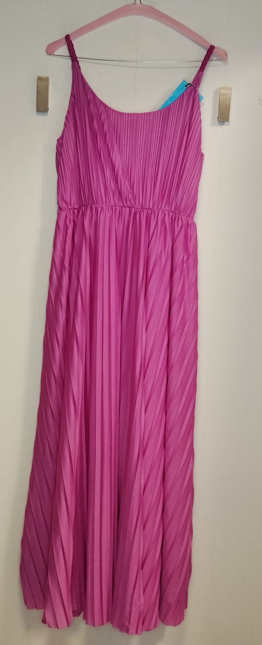 Vestito Lungo Only Rosa Plissettato Taglia M Abito Elegante Spalline