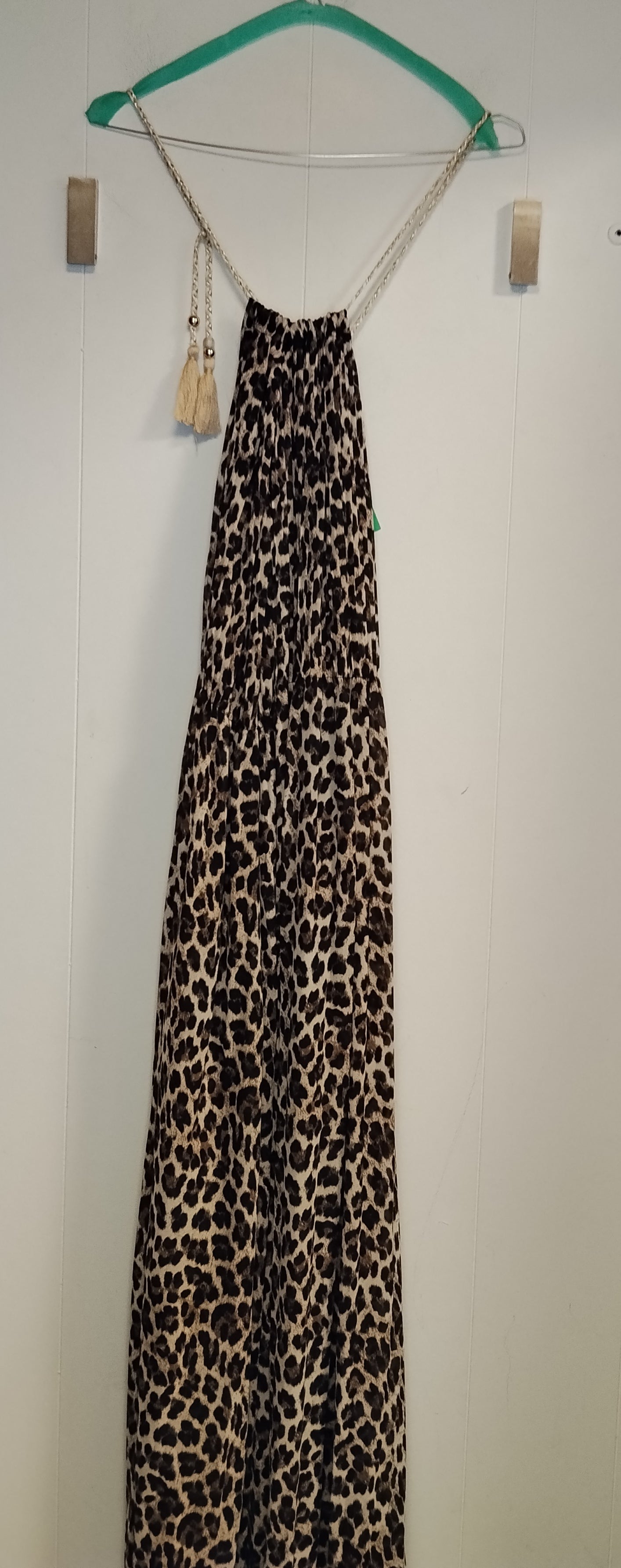 Abito Lungo Animalier Pittarello Taglia M Maxi Dress Leopardato Nuovo con Cartellino