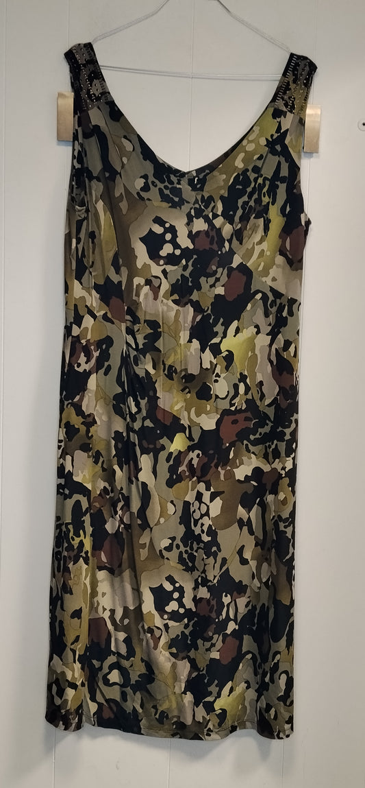 Abito Donna Elena Mirò Fantasia Astratta Multicolore Taglia L Vestito Casual Elegante
