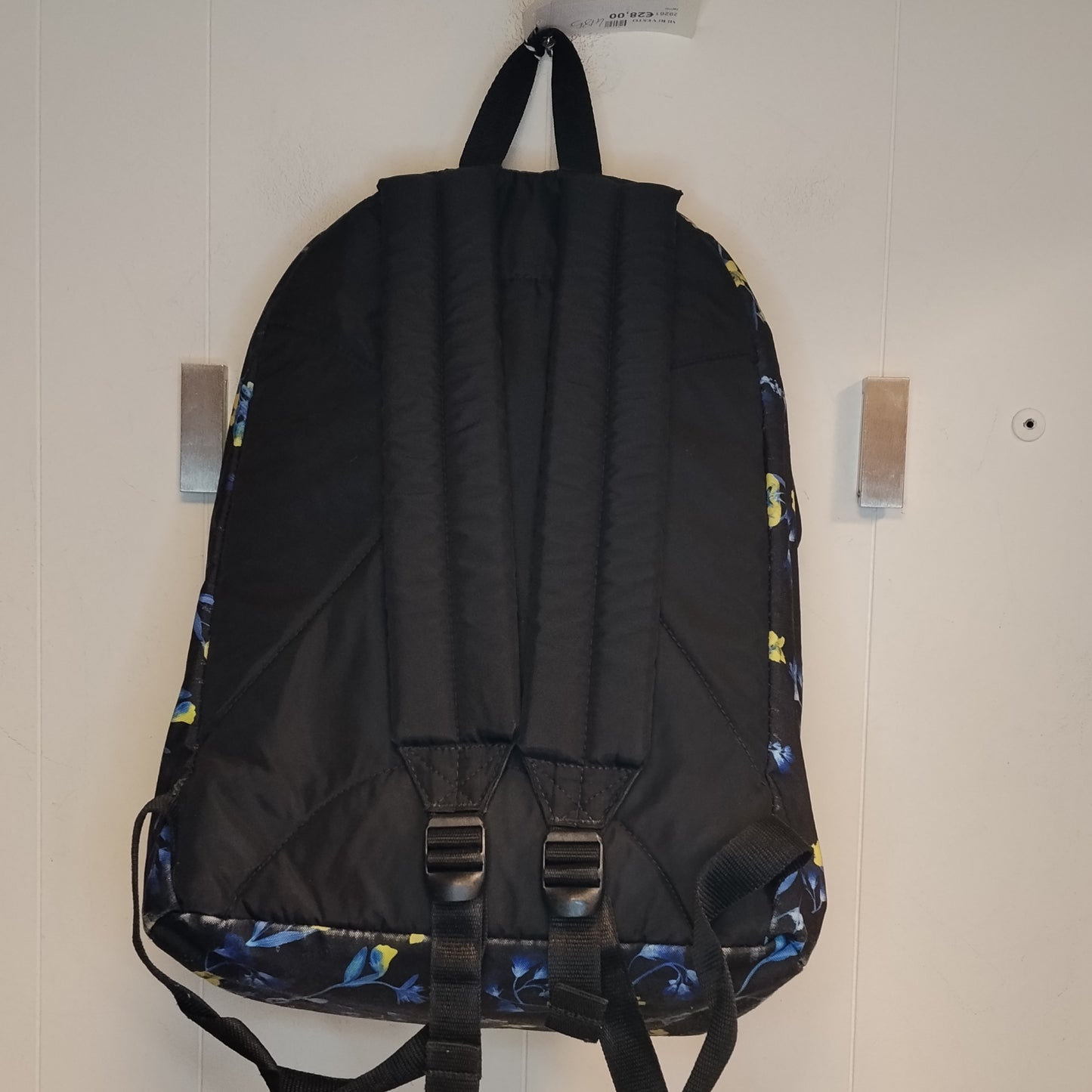 Zaino Eastpak Fantasia Floreale Nero Blu e Giallo 32x43x18 cm Backpack Unisex