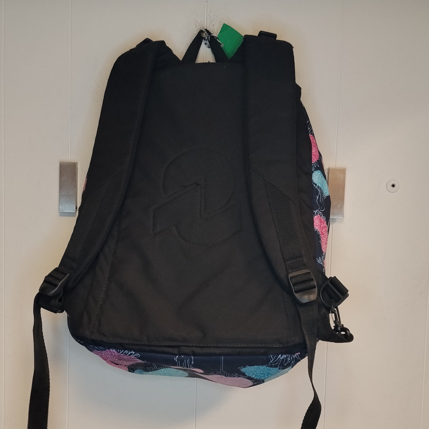 Zaino Invicta Fantasia Floreale Blu Rosa 34x45x17 cm Backpack Scuola Tempo Libero
