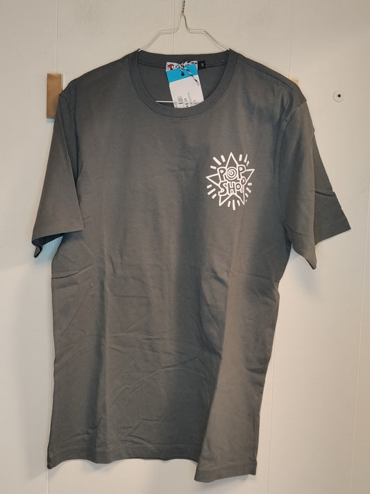T-Shirt Keith Haring Pop Shop Grigia Uomo Taglia M Graphic Tee Streetwear