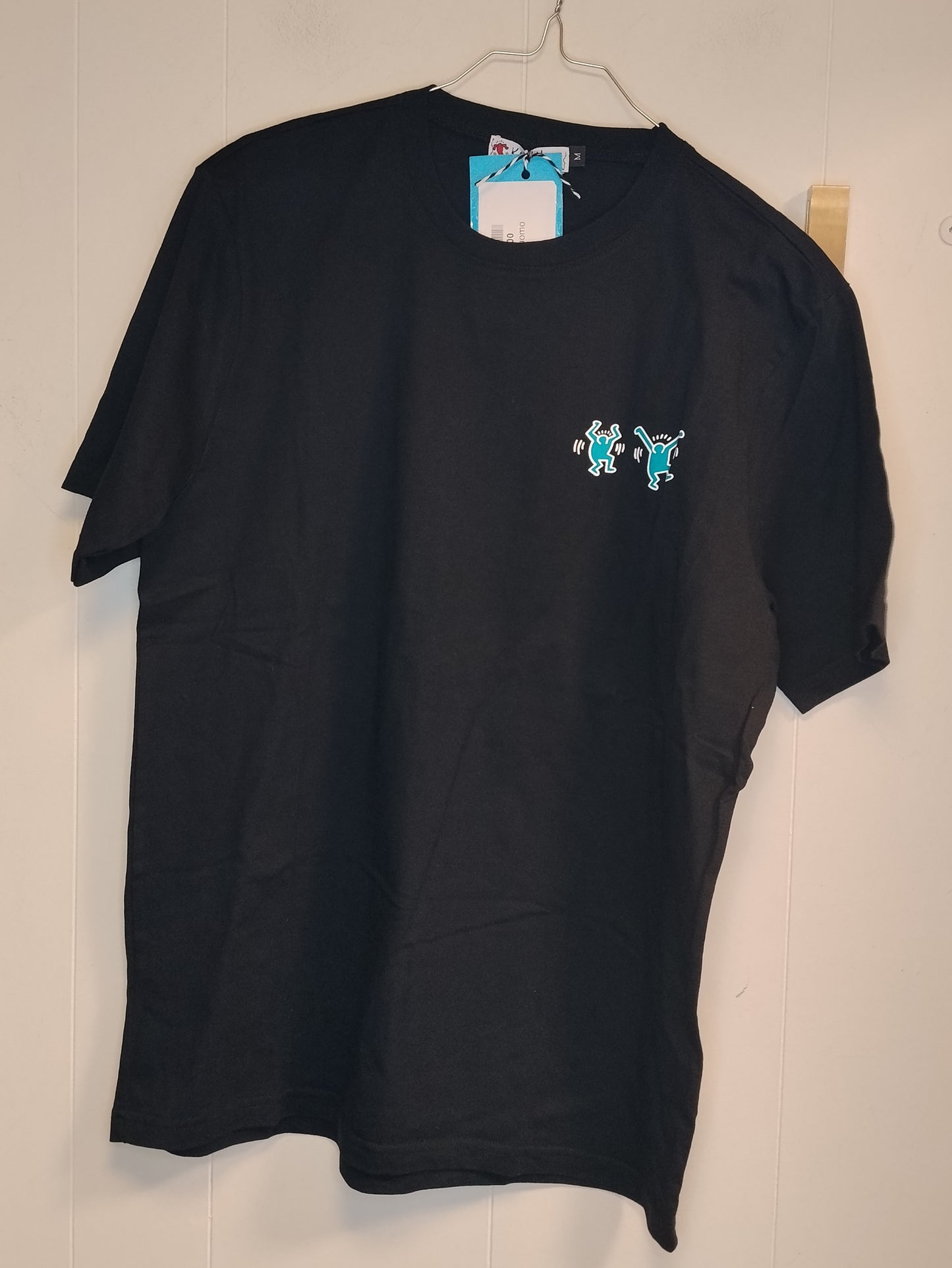 T-Shirt Keith Haring Nera Uomo Taglia M Stampa Iconica Graphic Tee