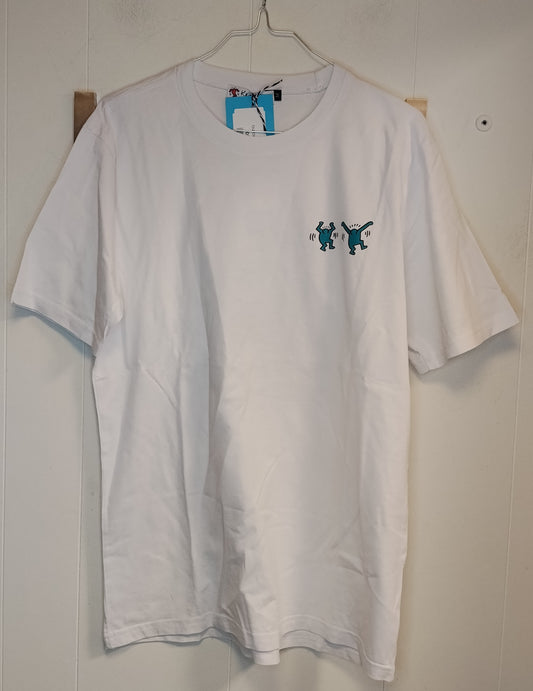T-Shirt Keith Haring Bianca Uomo Taglia M Graphic Tee Iconica Pop Art