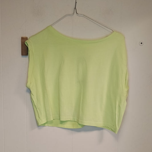 Top Crop Donna Terranova Verde Lime Taglia S T-Shirt Corta Casual Estiva