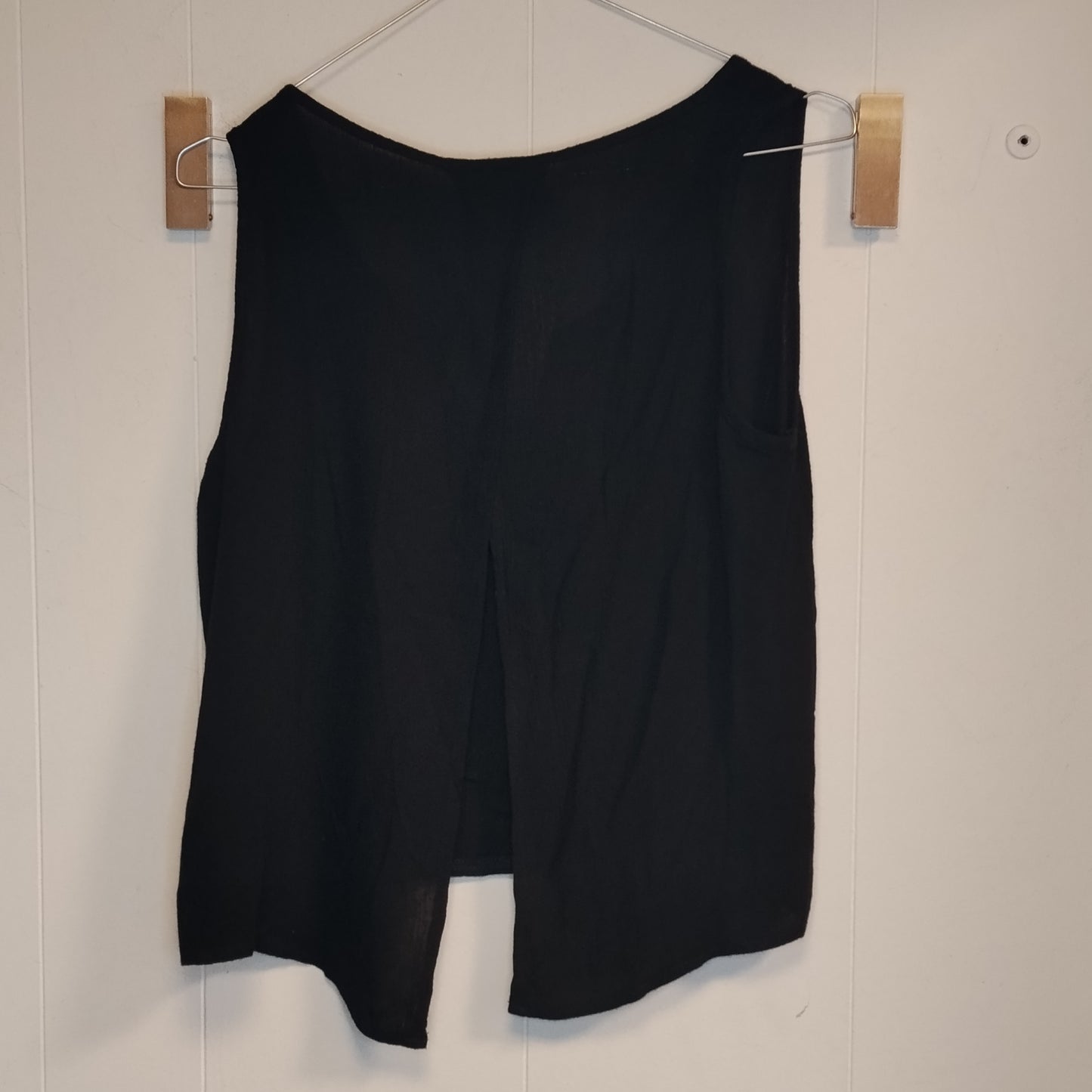 Canotta Donna Terranova Nera Taglia S Top Svasato Casual Basic