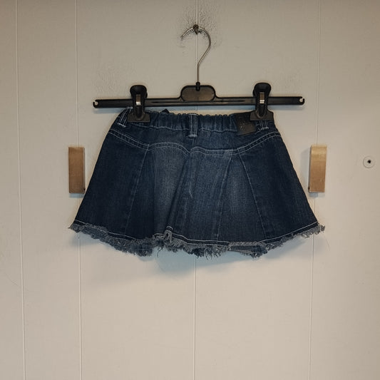 Minigonna Bambina Migro85 in Denim Blu Taglia 3/4 Anni 98 cm Orlo Sfrangiato