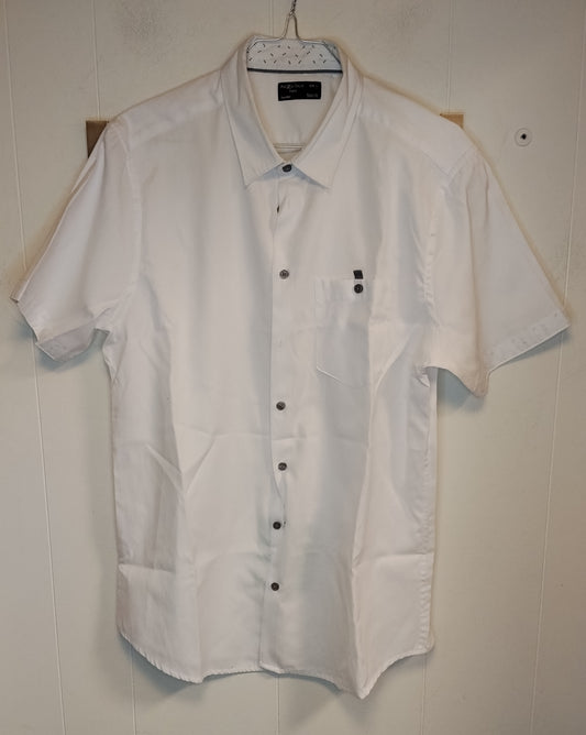 Camicia Uomo Piazza Italia Bianca Manica Corta Taglia M Slim Fit Elegante