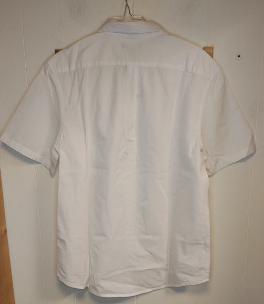 Camicia Uomo GAP Bianca Manica Corta Taglia L Button Down Casual Elegante