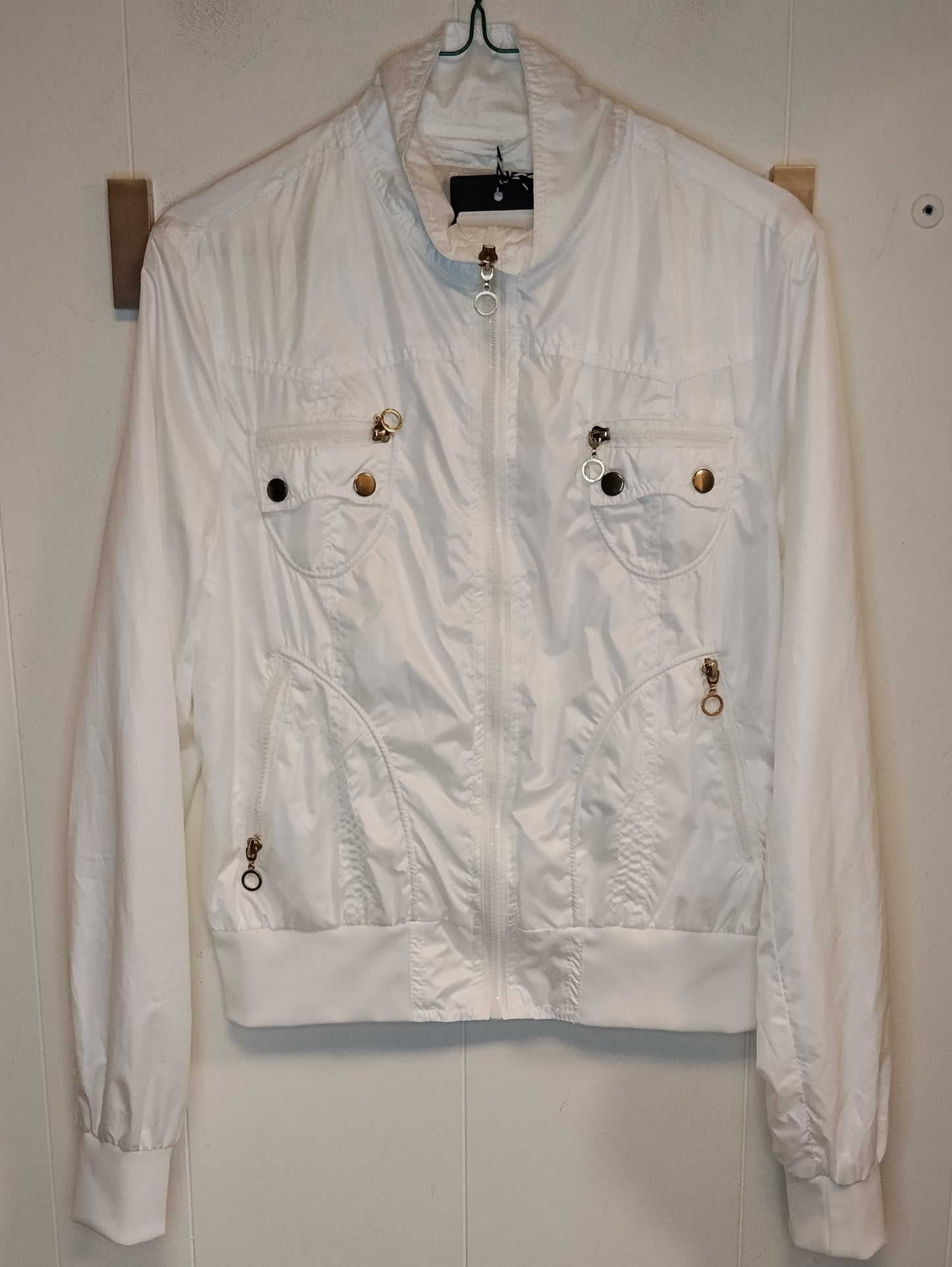 Giacca Donna Blu Deise Bianca Taglia XL Leggera con Zip e Tasche