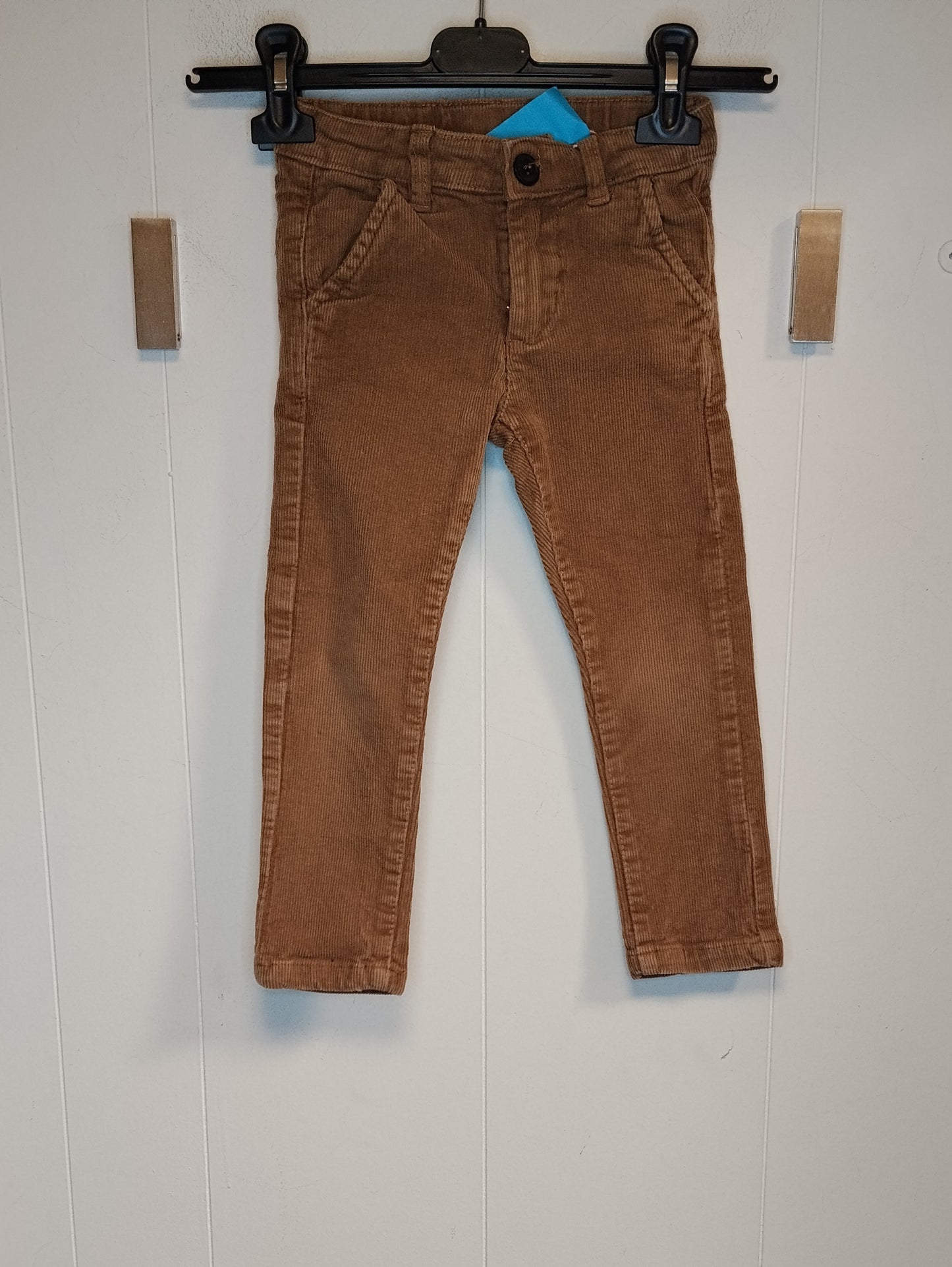 Pantaloni Bambino in Velluto Marrone Taglia 3 Anni Girovita 50 cm