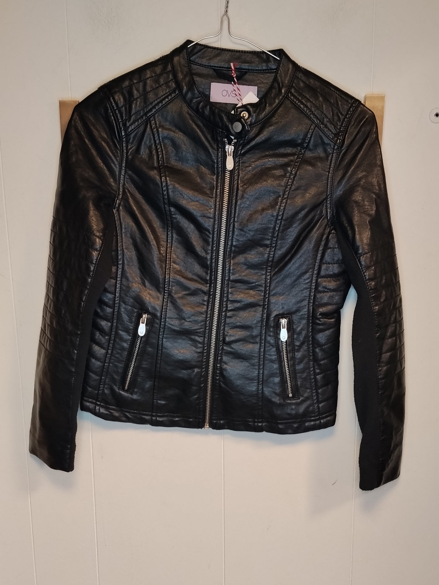 Giacca Ecopelle OVS Kids Nera Taglia 10-11 Anni 146 cm Stile Biker