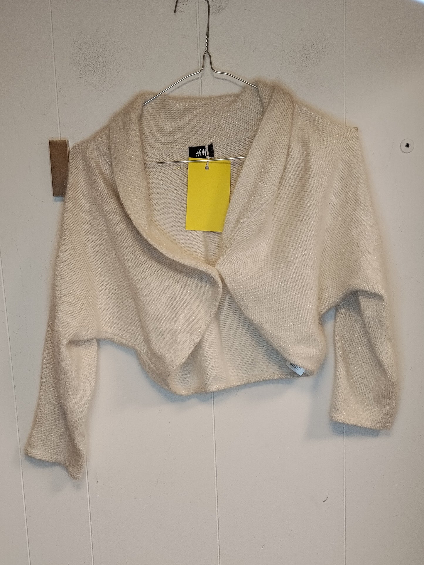 Coprispalle Donna H&M Beige Chiaro Taglia S Bolero in Maglia Elegante Lurex