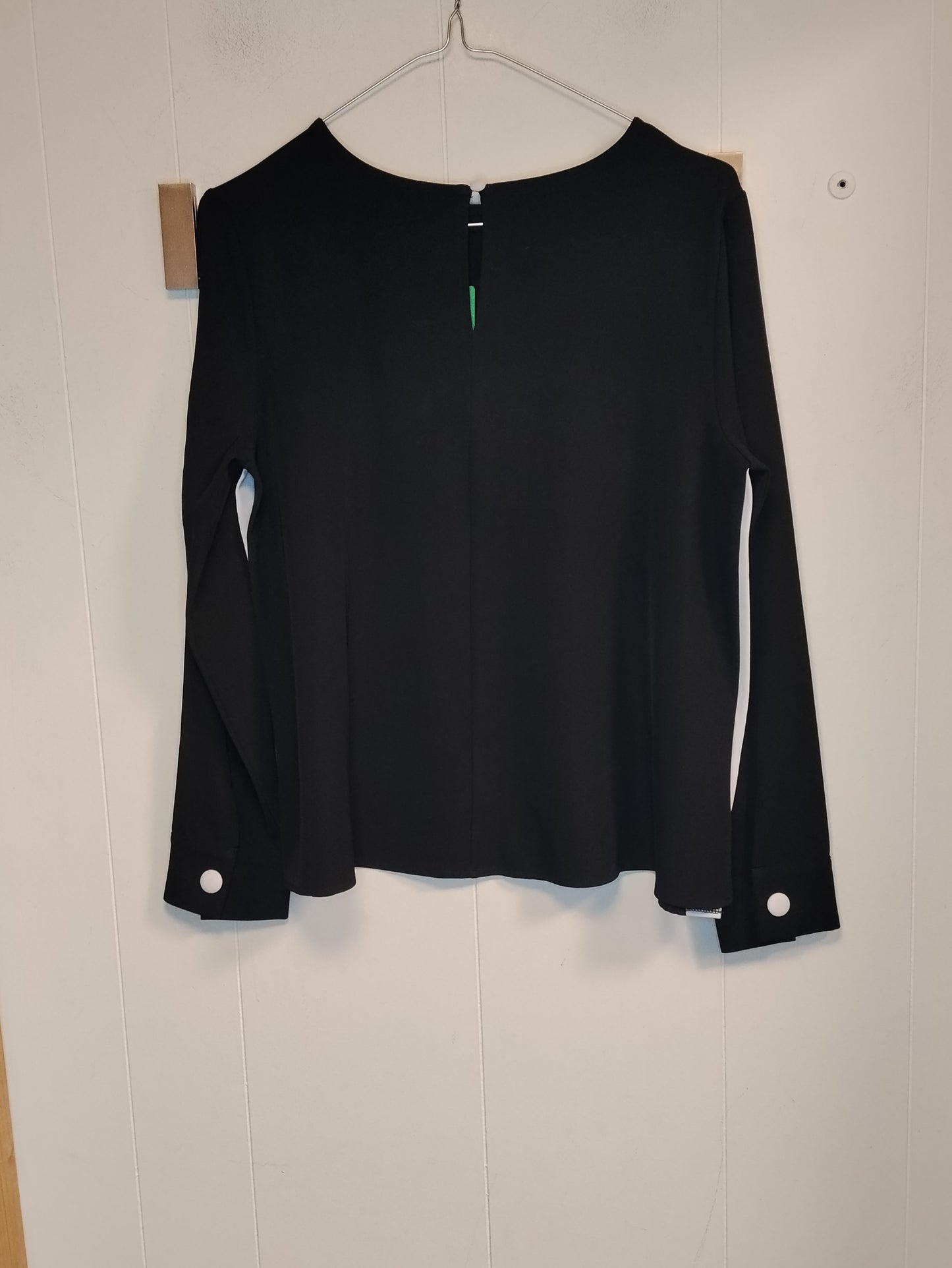 Maglia Donna Golden Point Nera Manica Lunga Taglia XS Elegante Minimal Chic