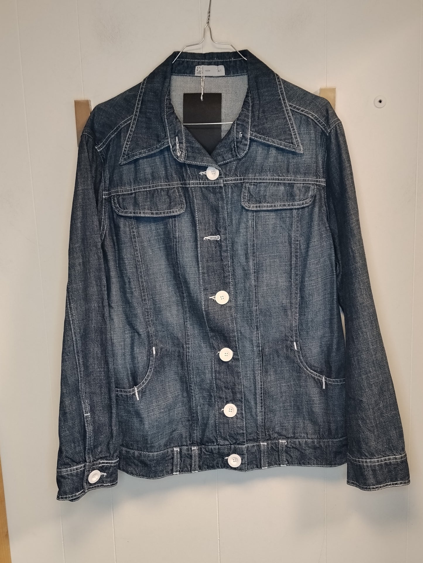 Giacca Donna OVS Jeans Blu Taglia 42 Giubbino Denim Leggero Casual