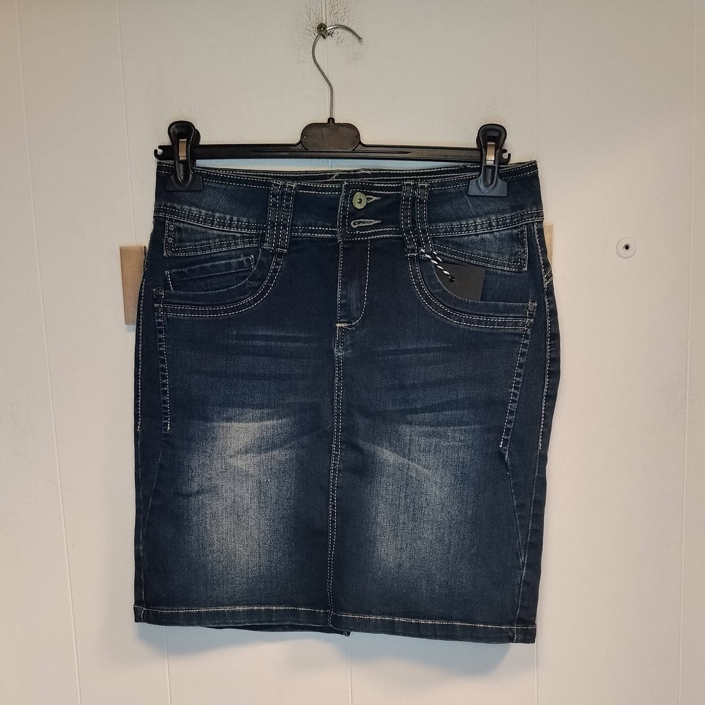Gonna Jeans Donna Miss Sexy Taglia S Denim Blu Scuro Mini Gonna Casual Elasticizzata
