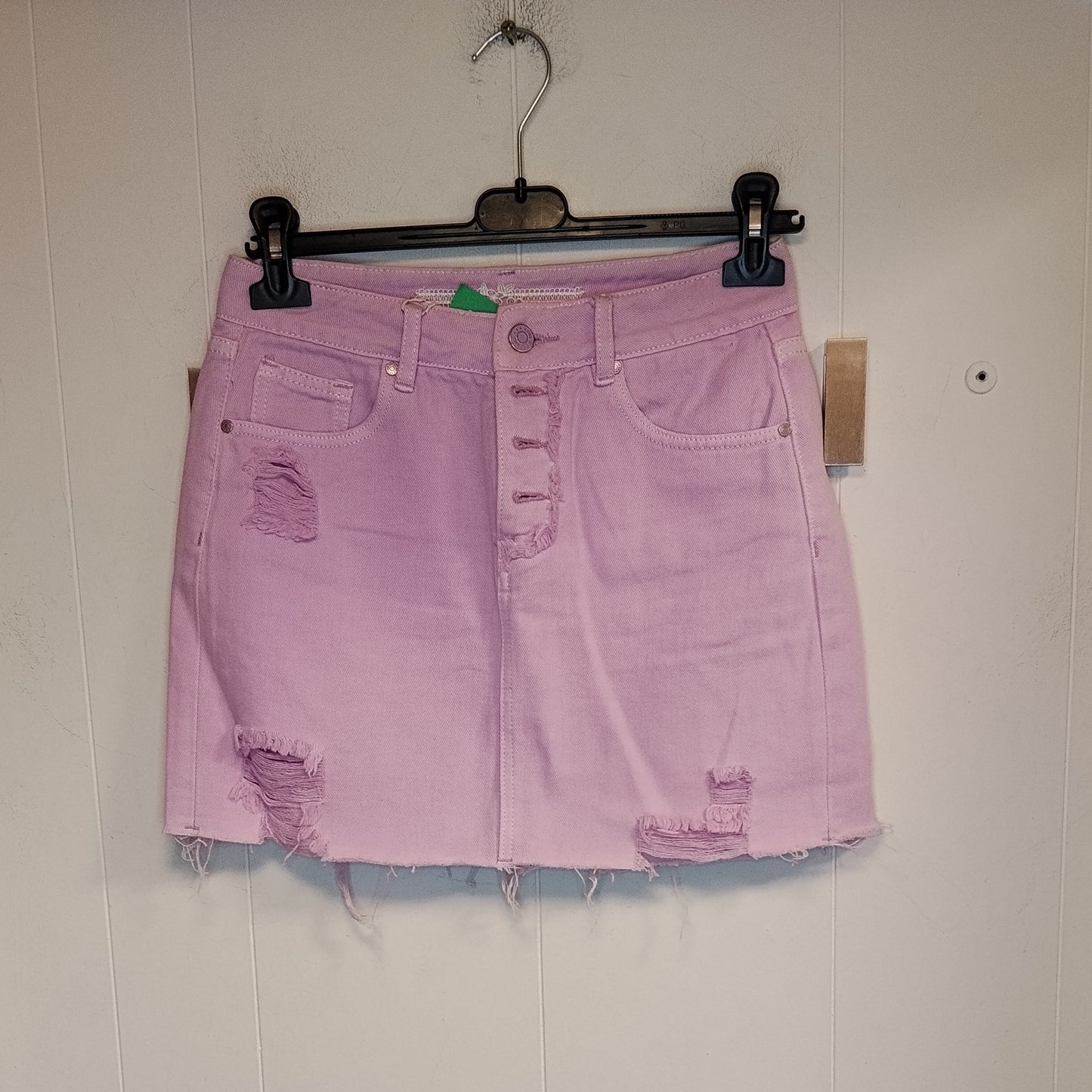 Gonna Donna Rosa Pastello Taglia S Mini Gonna Denim Strappata Stile Casual Fashion