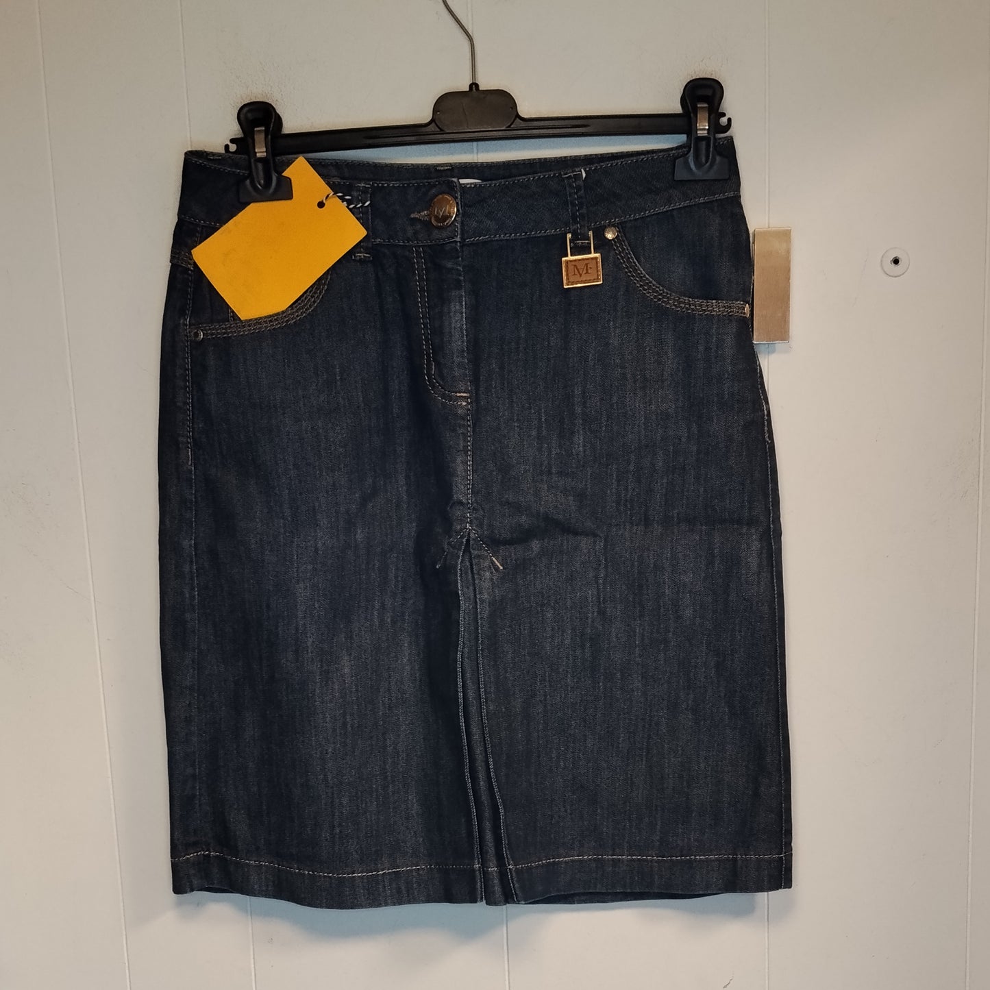 Gonna Donna Marella Jeans Blu Scuro Taglia 42 Denim Elegante Casual
