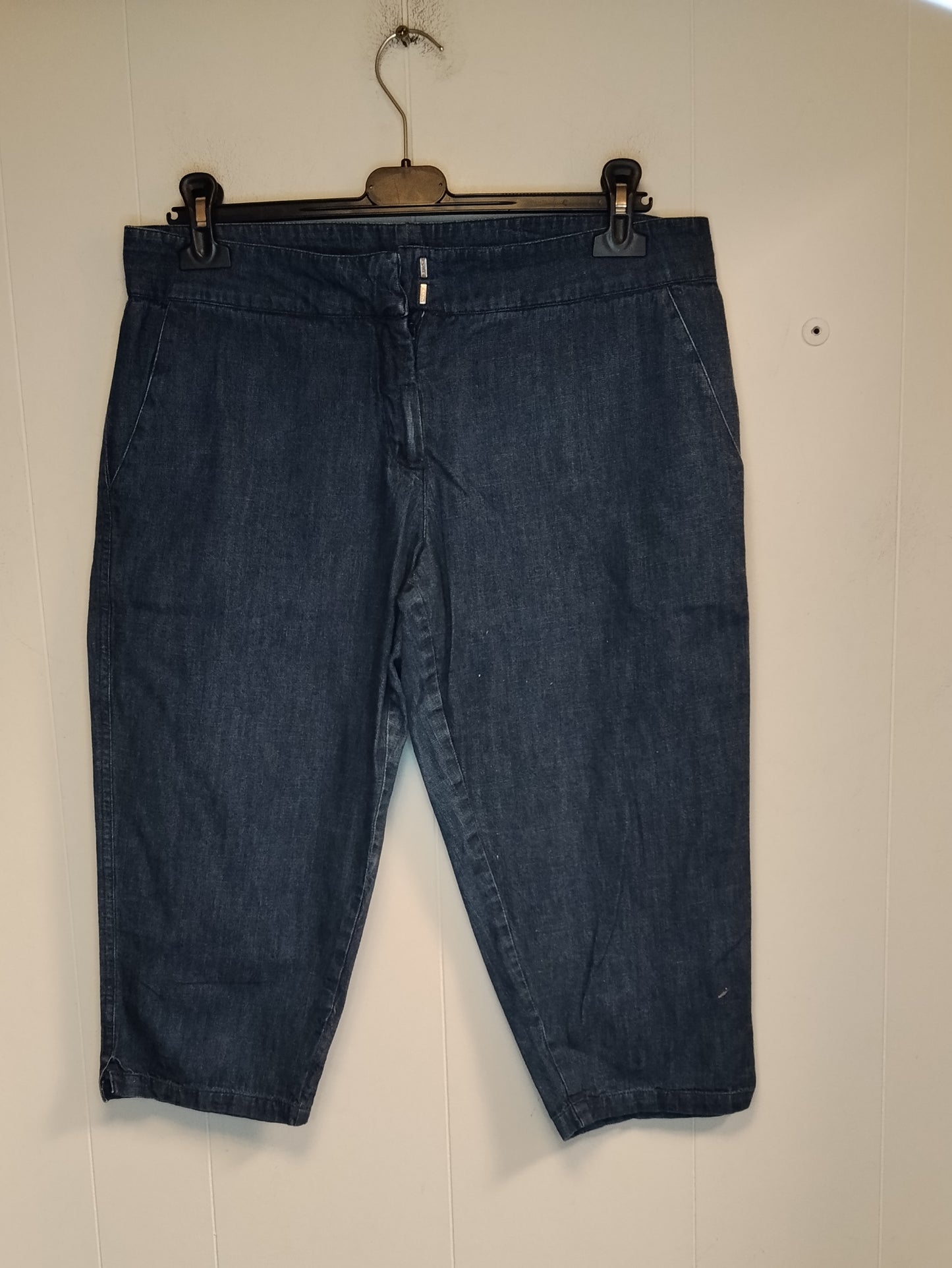 Bermuda Donna Auteurs du Monde Denim Blu Taglia L Girovita 86 cm Pantaloni Capri Jeans