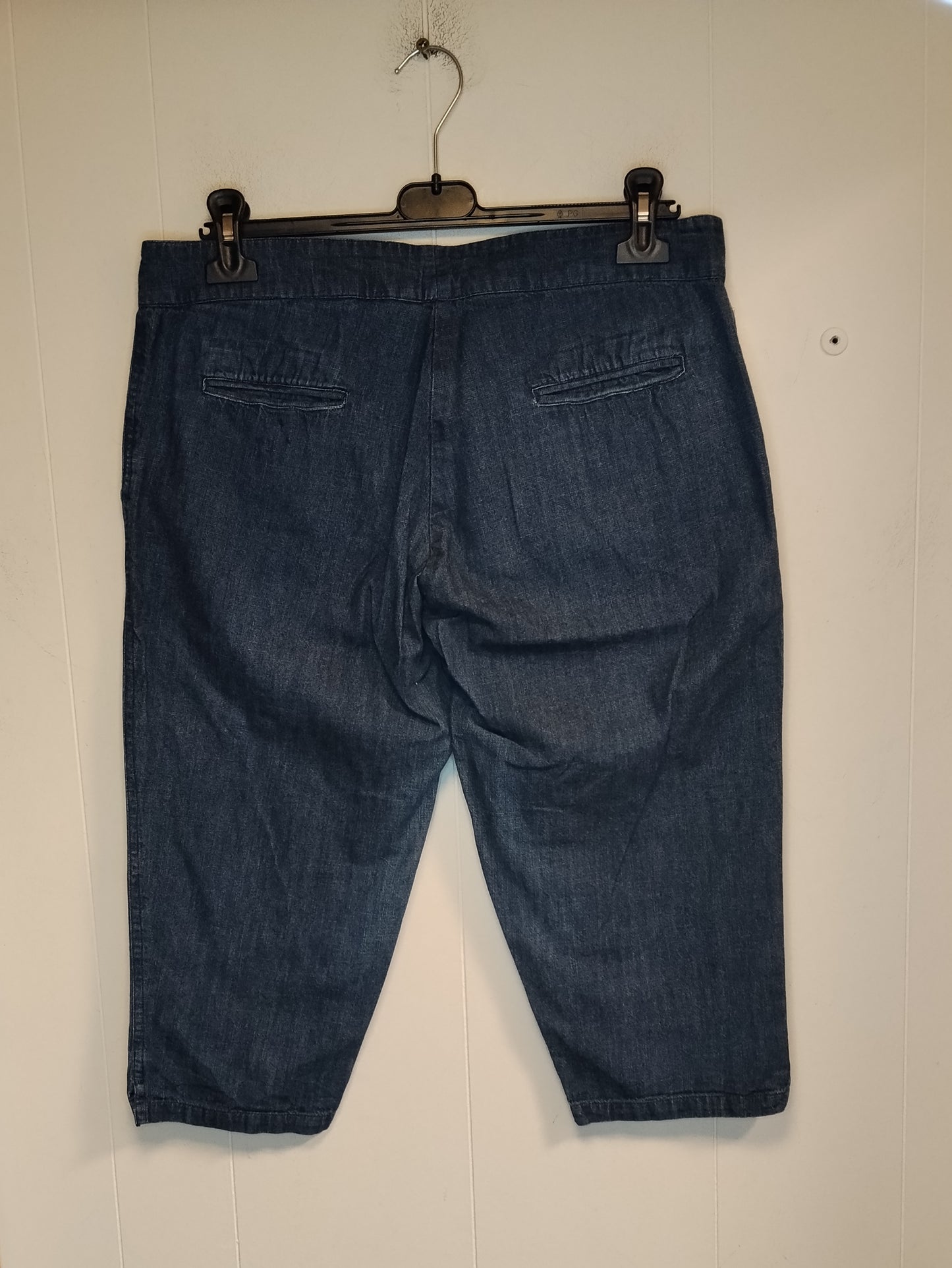 Bermuda Donna Auteurs du Monde Denim Blu Taglia L Girovita 86 cm Pantaloni Capri Jeans