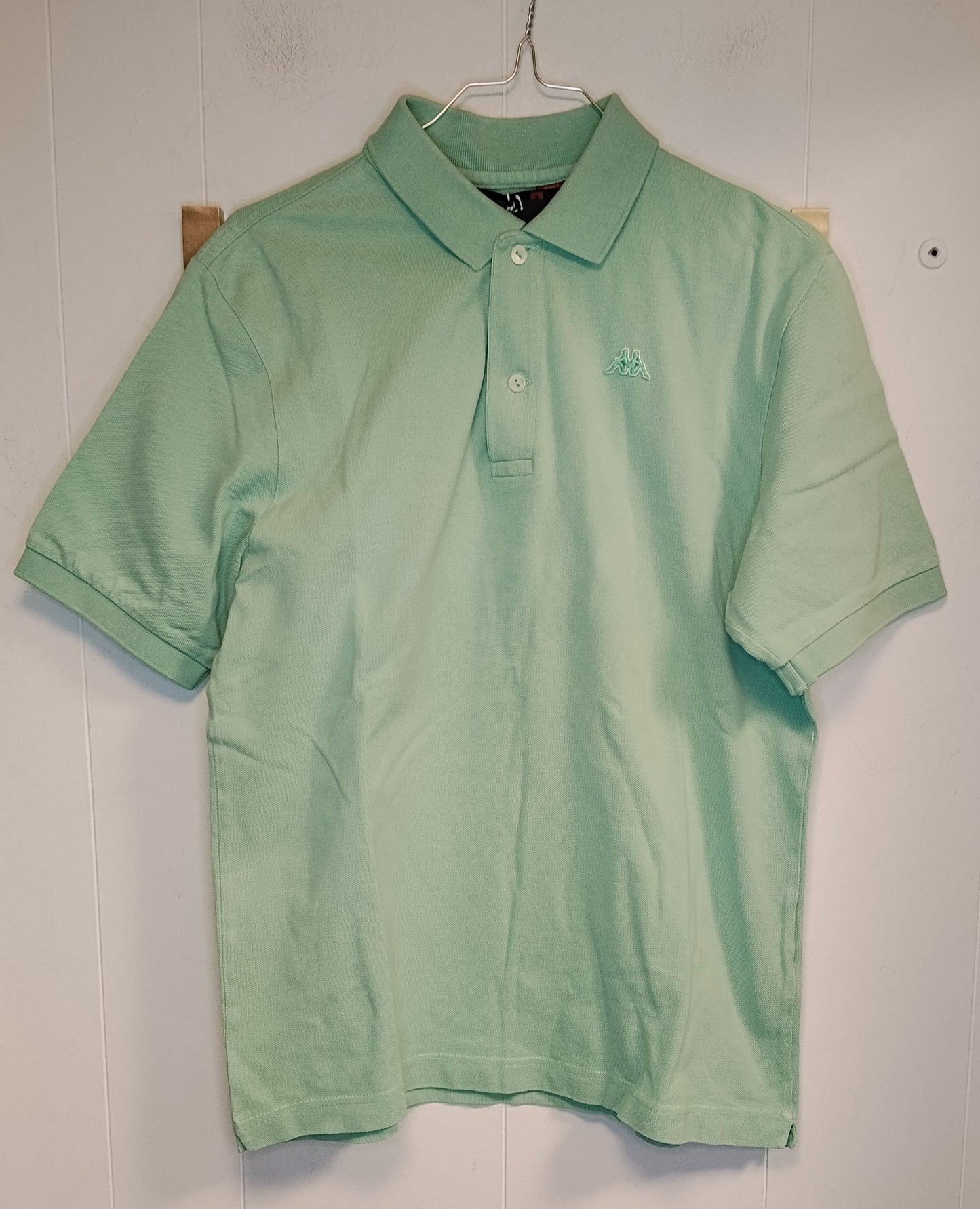 Polo Uomo Kappa Verde Menta Logo Ricamato Taglia M