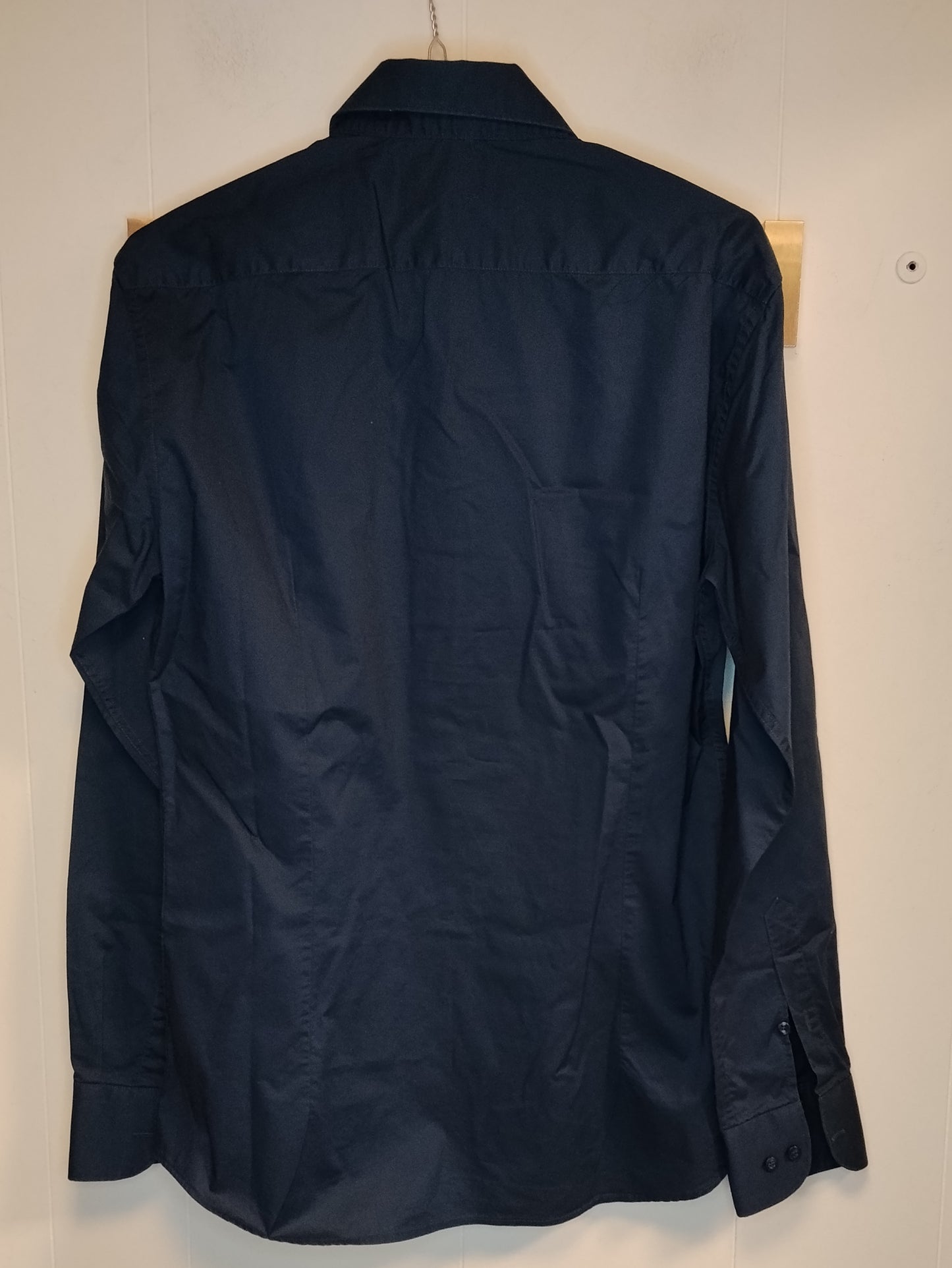 Camicia Uomo Henry Blu Navy Slim Fit Collo 39 Taglia M
