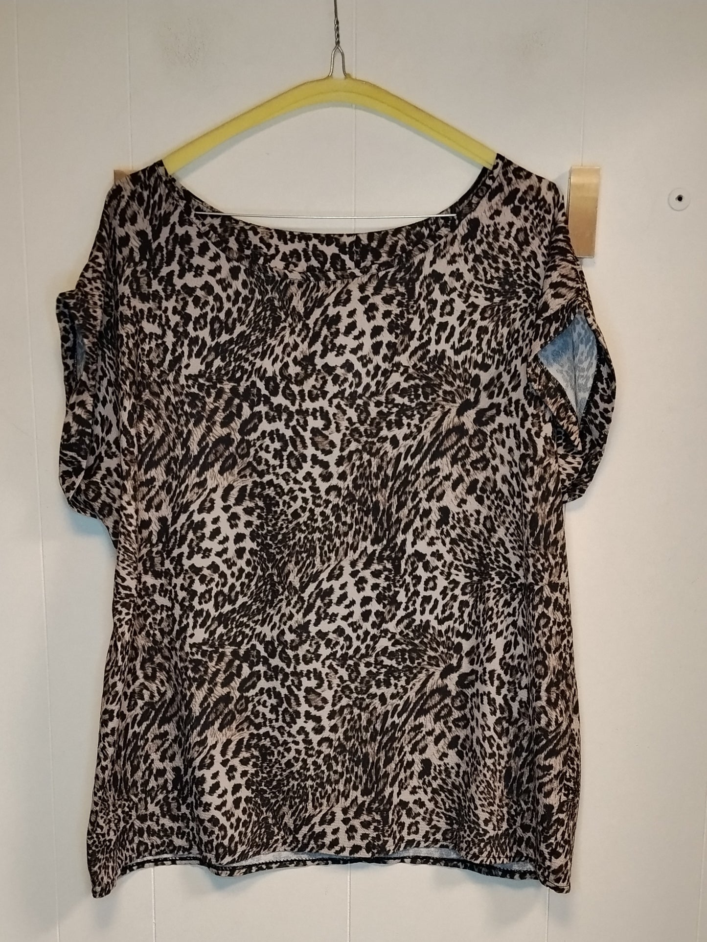 Blusa Piazza Italia Donna Taglia XL Fantasia Animalier Leopardata