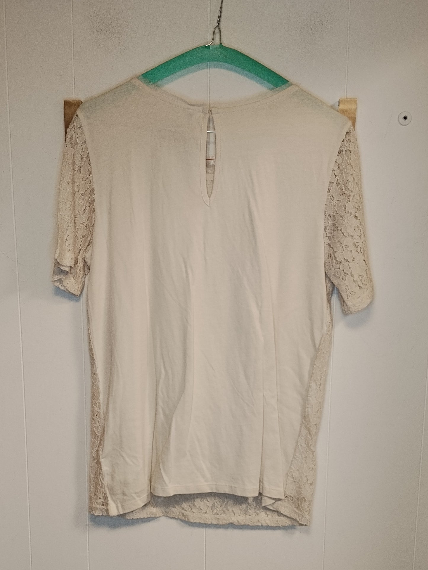 Maglia Donna Benetton Pizzo Beige Taglia M Nuova con Cartellino Elegante