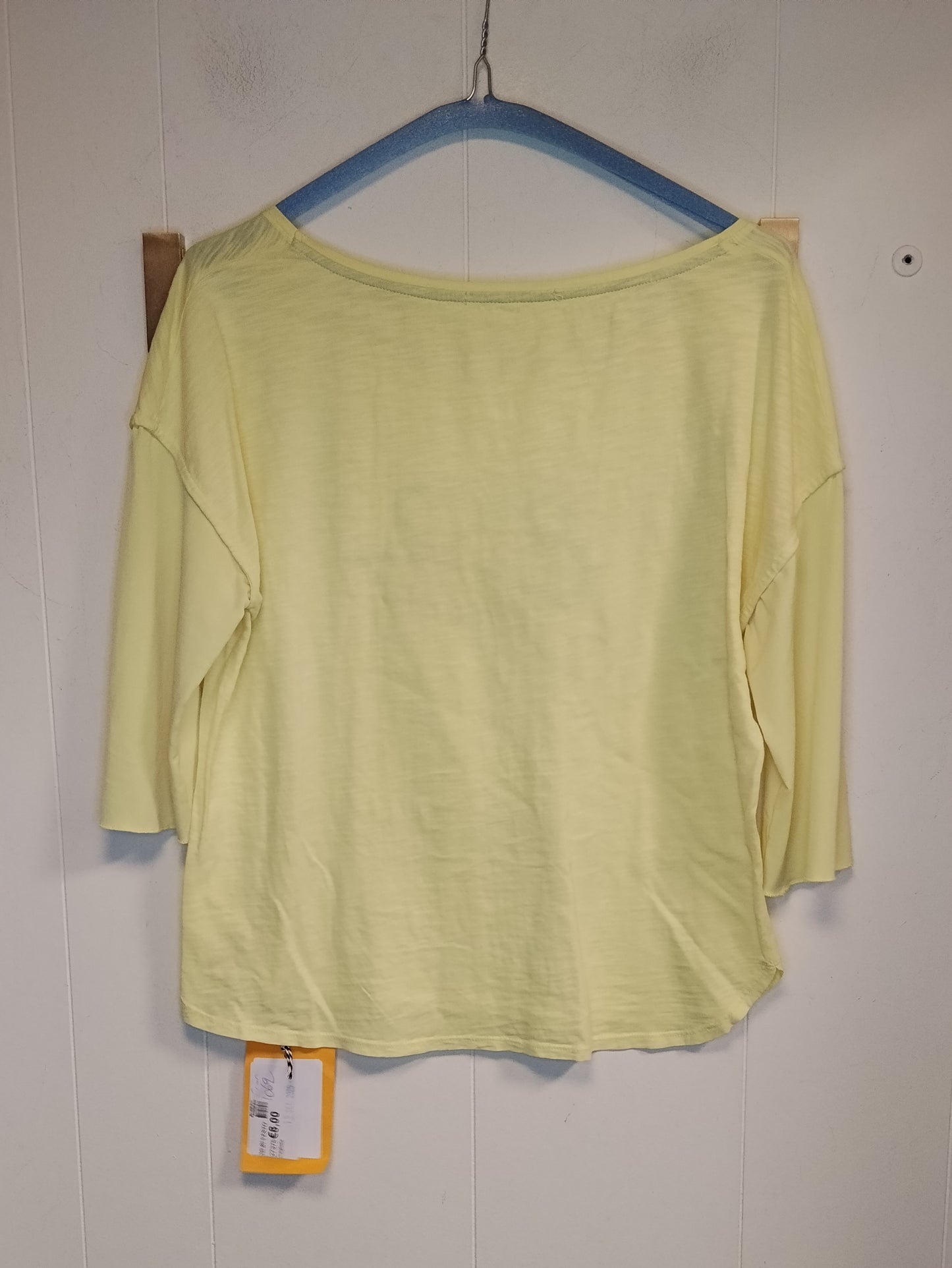 Maglia Donna Yes Zee Gialla con Logo Glitter Manica 3/4 Taglia M