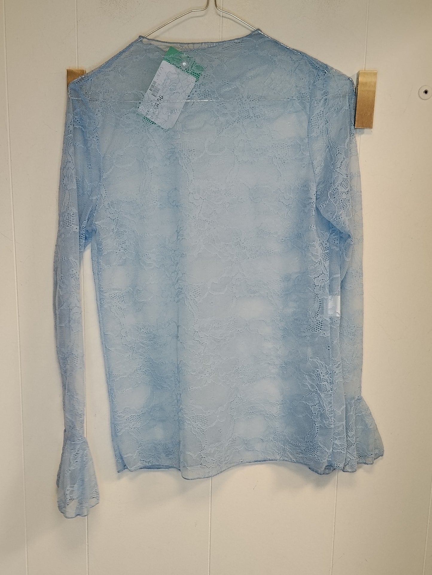 Maglia Donna Blu Royal in Pizzo Azzurro Maniche Lunghe Taglia S
