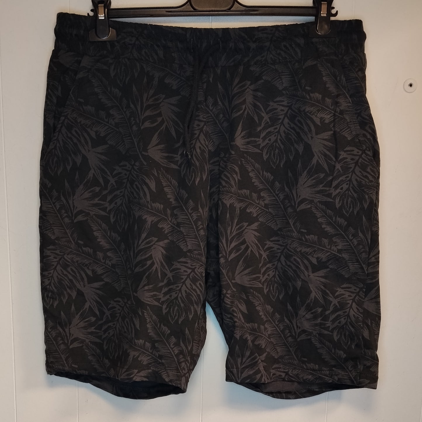 Bermuda Uomo Terranova Nero Fantasia Tropicale Taglia XL