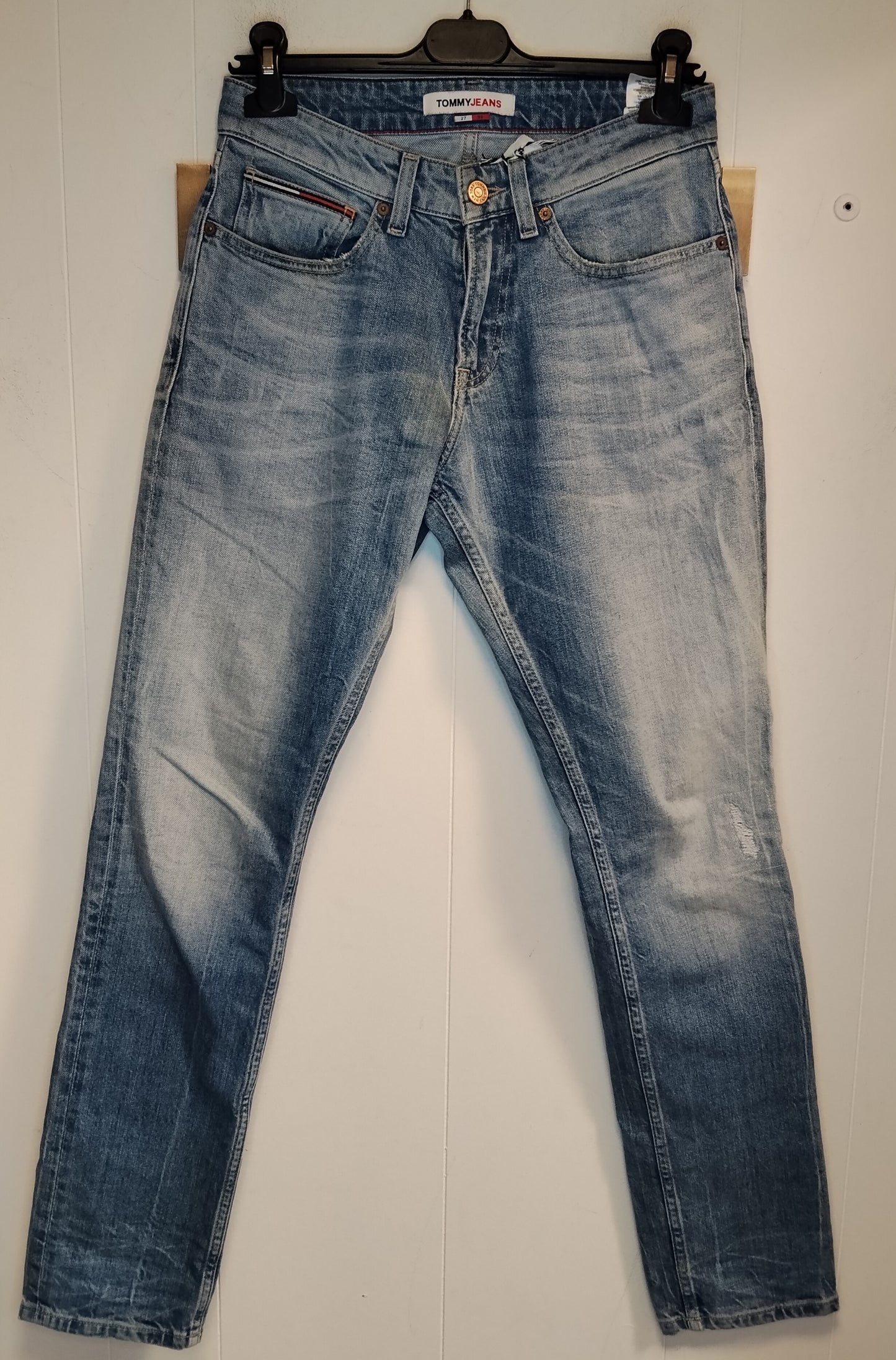 Jeans Uomo Tommy Jeans Denim Chiaro Taglia 46 Slim Fit