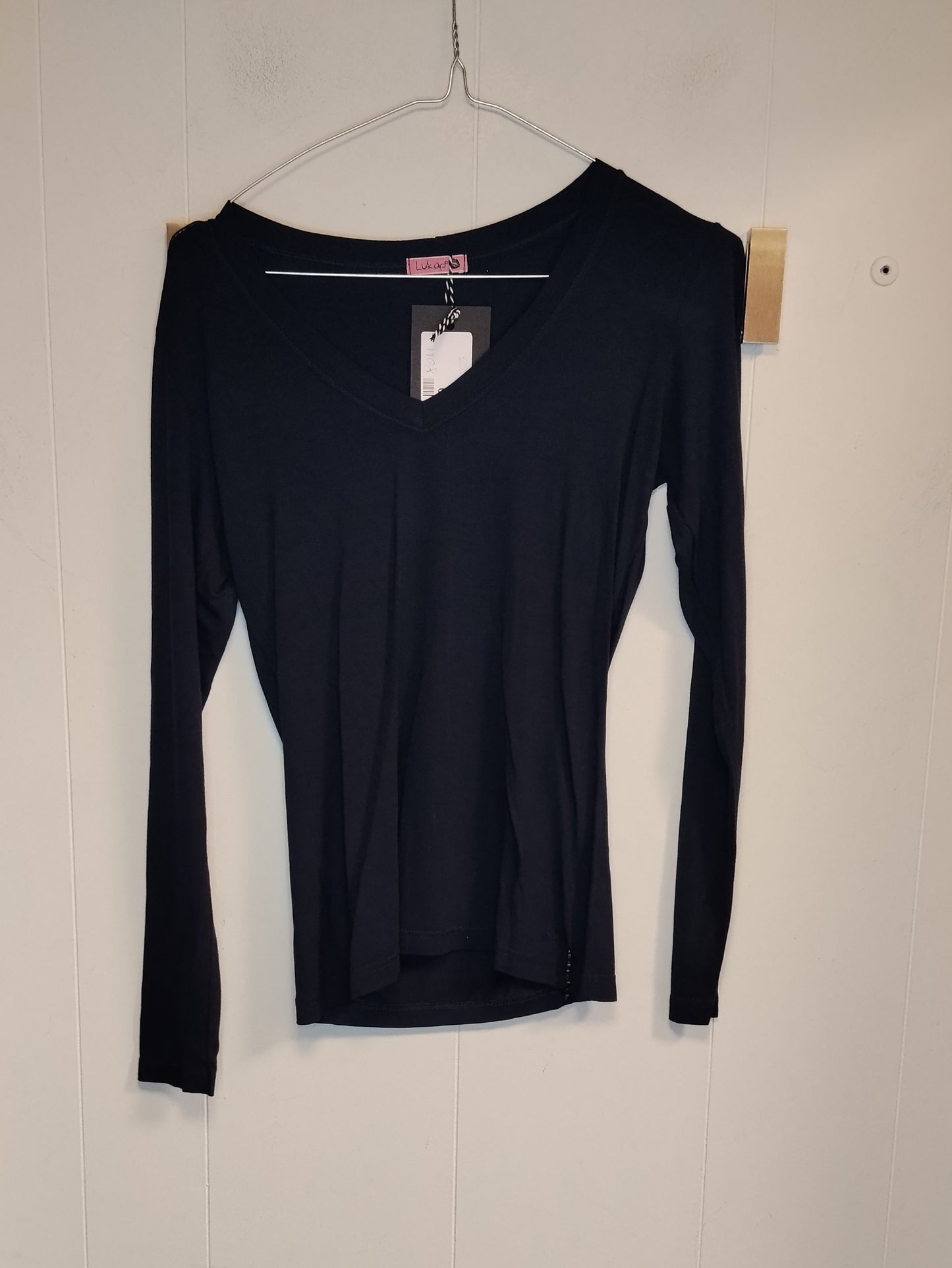 Maglia Donna Lokoup Nera Manica Lunga Taglia M Scollo a V