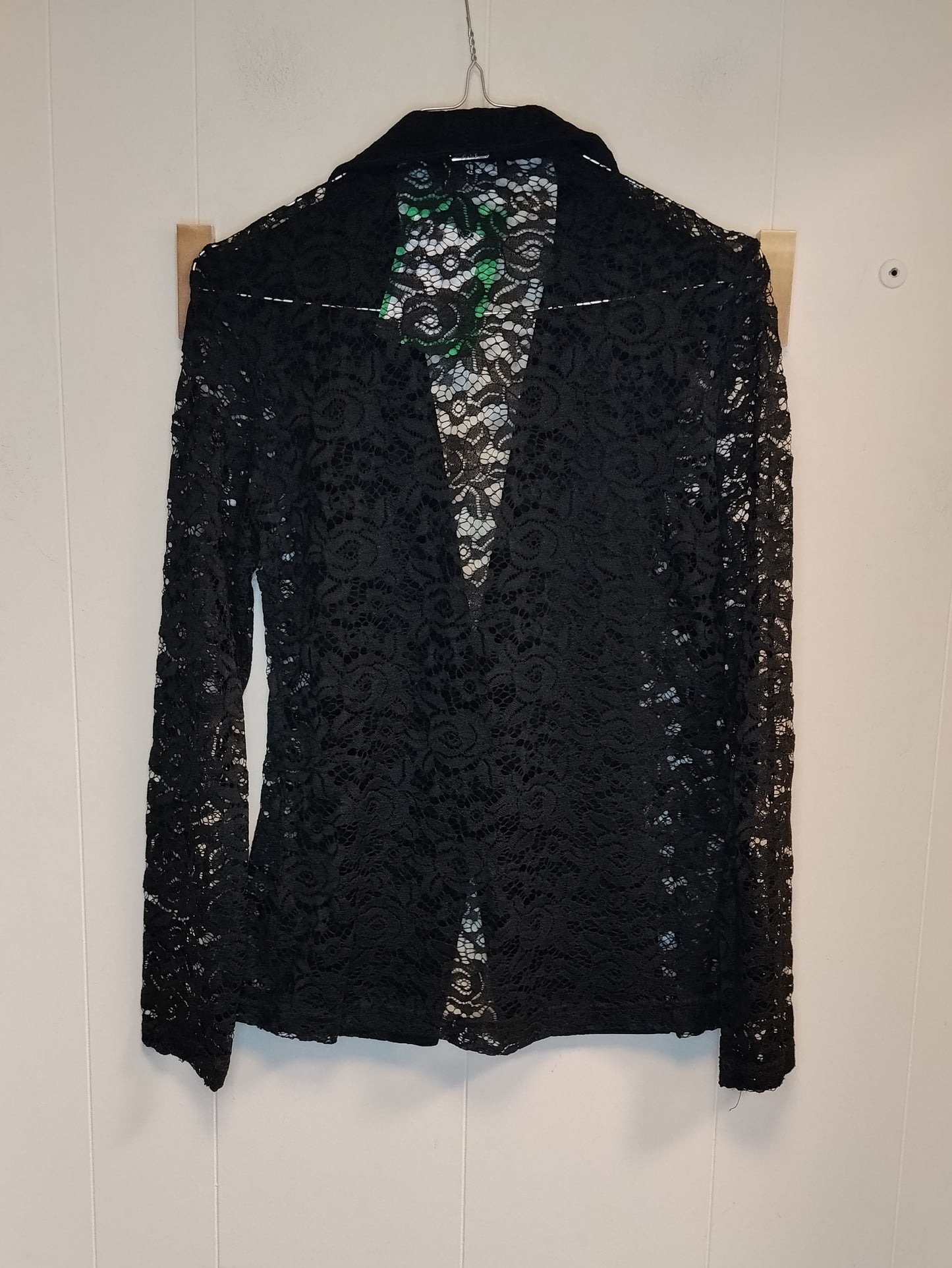Completo Donna ARE Nero con Pizzo 2 Pezzi Giacca e Pantalone Taglia S