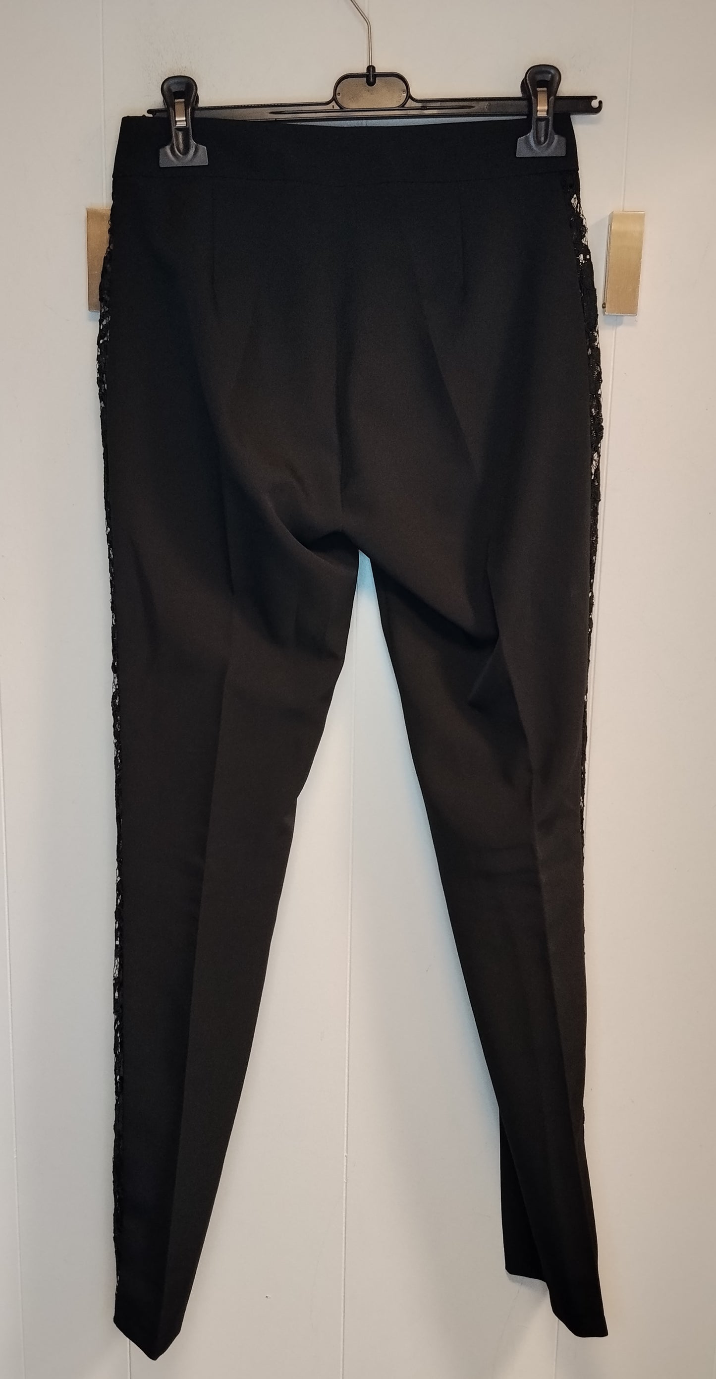 Completo Donna ARE Nero con Pizzo 2 Pezzi Giacca e Pantalone Taglia S