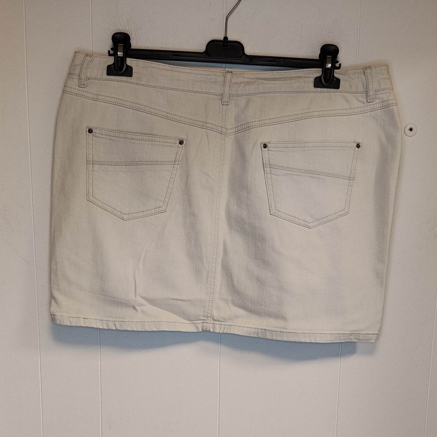 Gonna Jeans Donna Basic Denim Bianca Taglia 48 Gonna Mini Casual