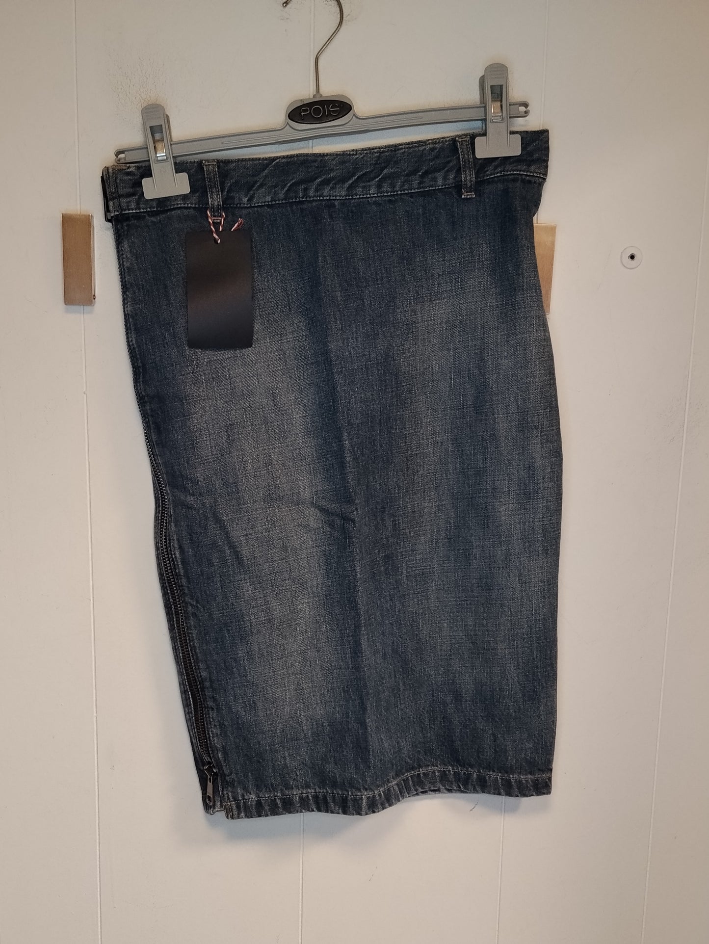 Gonna Jeans Gucci Donna Taglia 38 Denim Blu Gonna Tubino con Zip Laterale