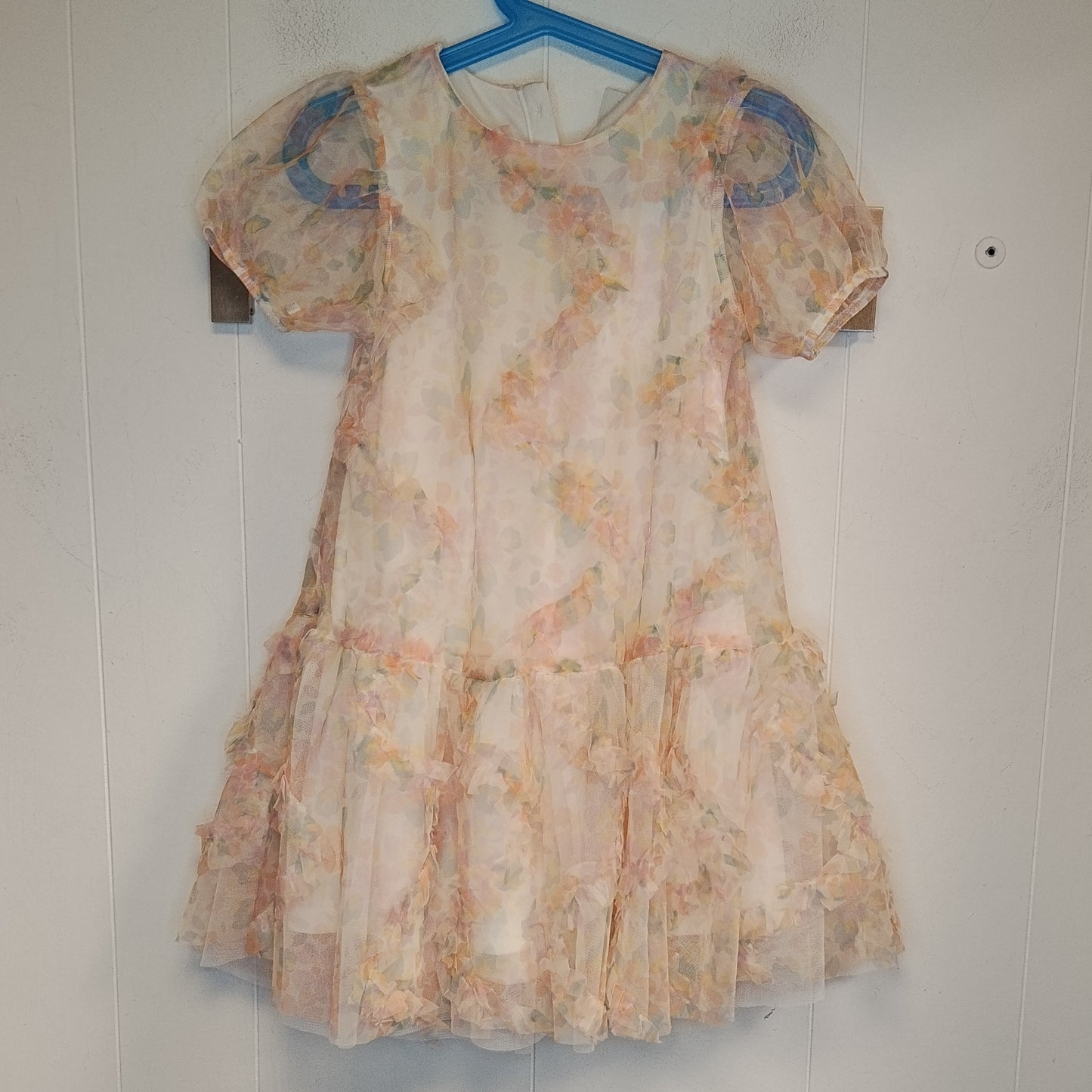 Vestito Bambina KIK Taglia 4-5 Anni 110 cm Abito Elegante Tulle Fantasia Pastello