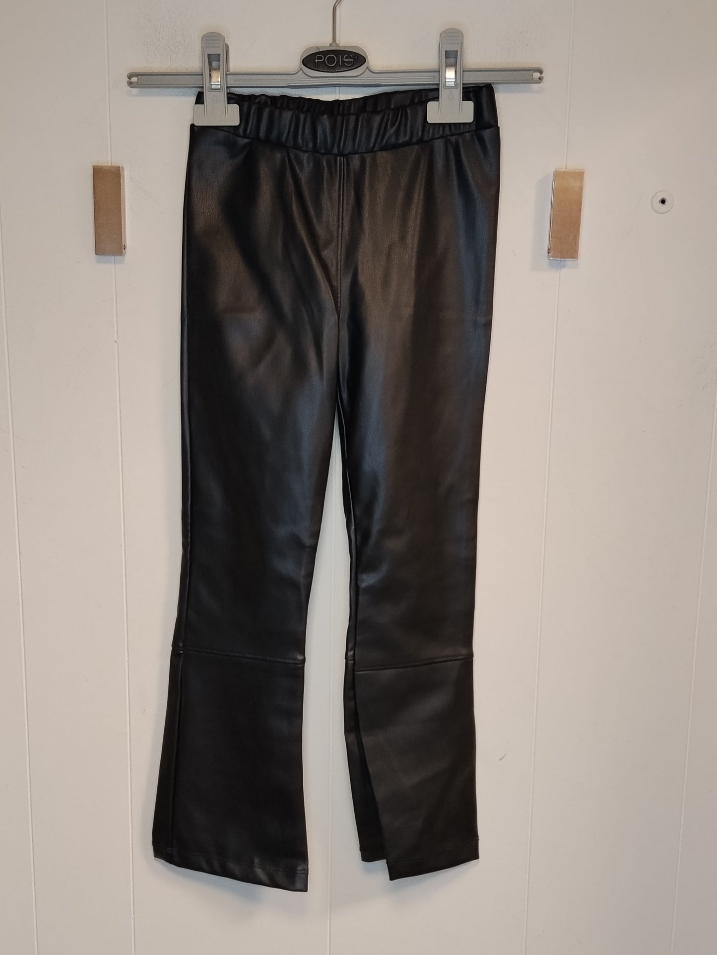 Pantaloni Ecopelle Bambina OVS Taglia 7-8 Anni 128 cm Neri Modello Svasato