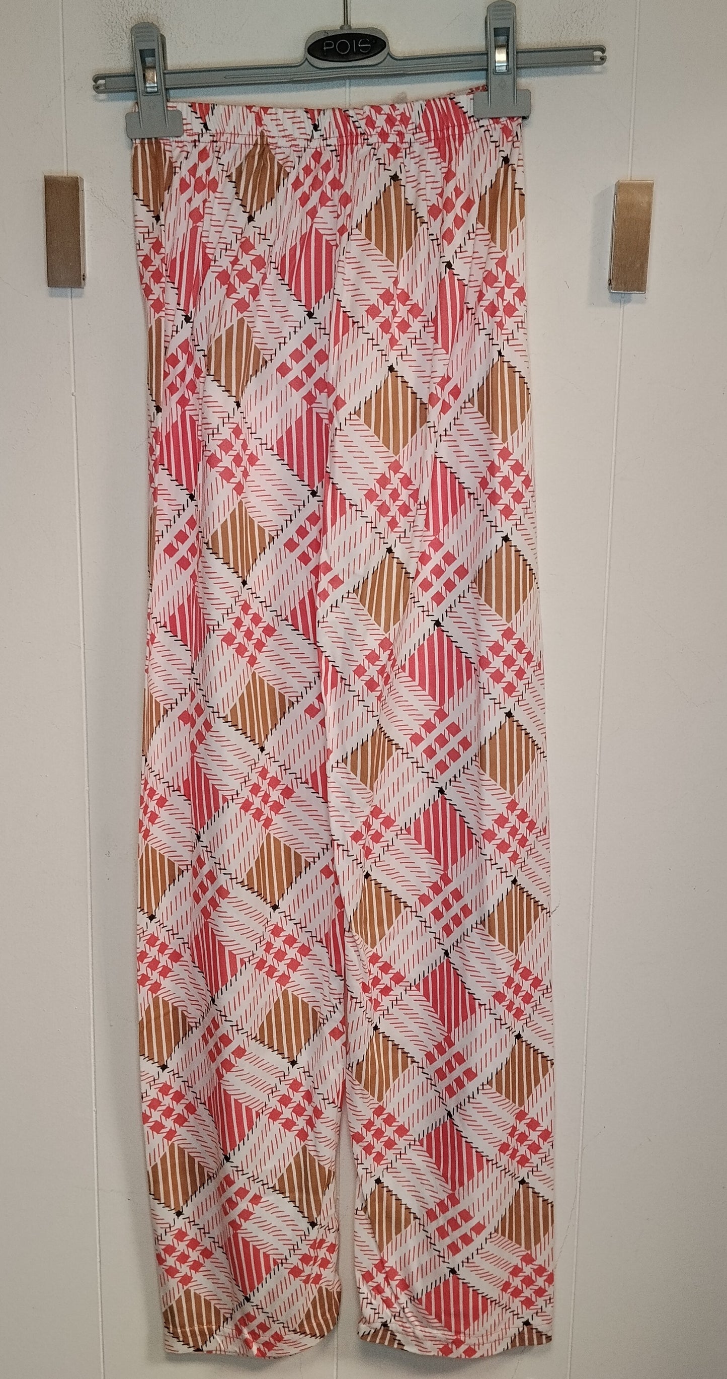 Pigiama Donna Due Pezzi Rosa Fantasia Geometrica Taglia S Girovita 52 cm