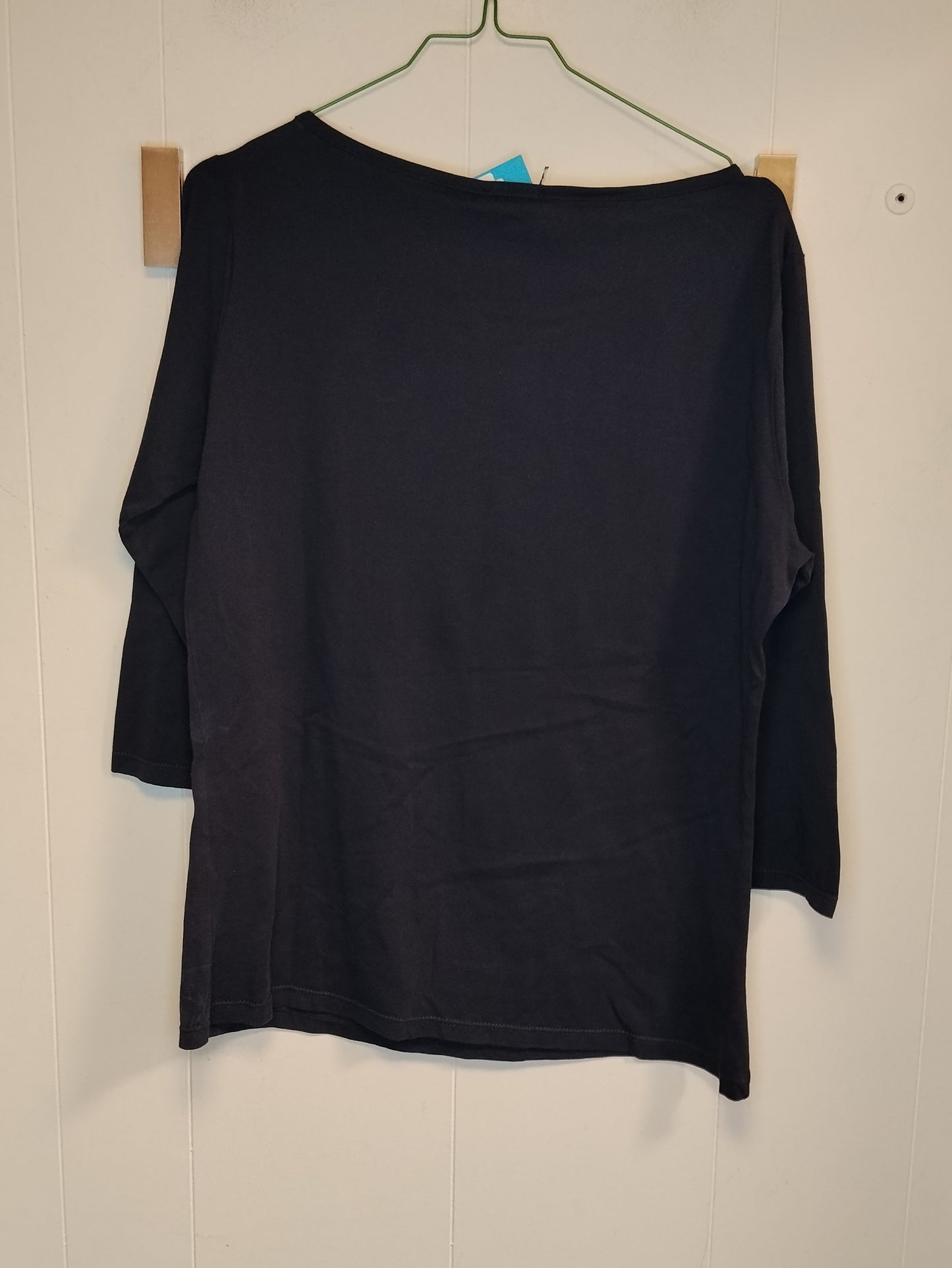 Maglia Donna Diana Gallesi Nera Stampa Hope Care Love Taglia L