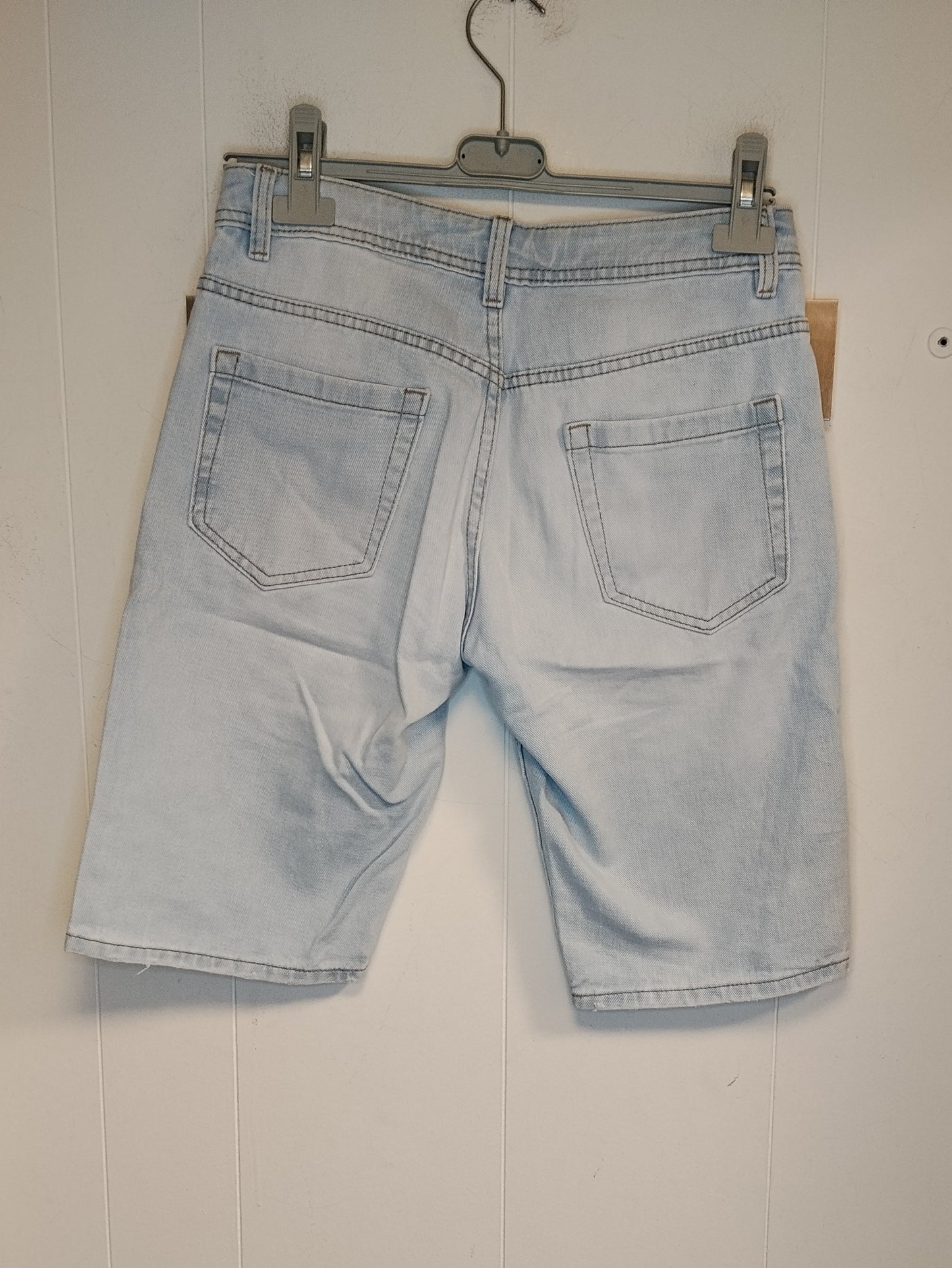 Bermuda Donna Terranova Jeans Chiaro Strappato Taglia 42